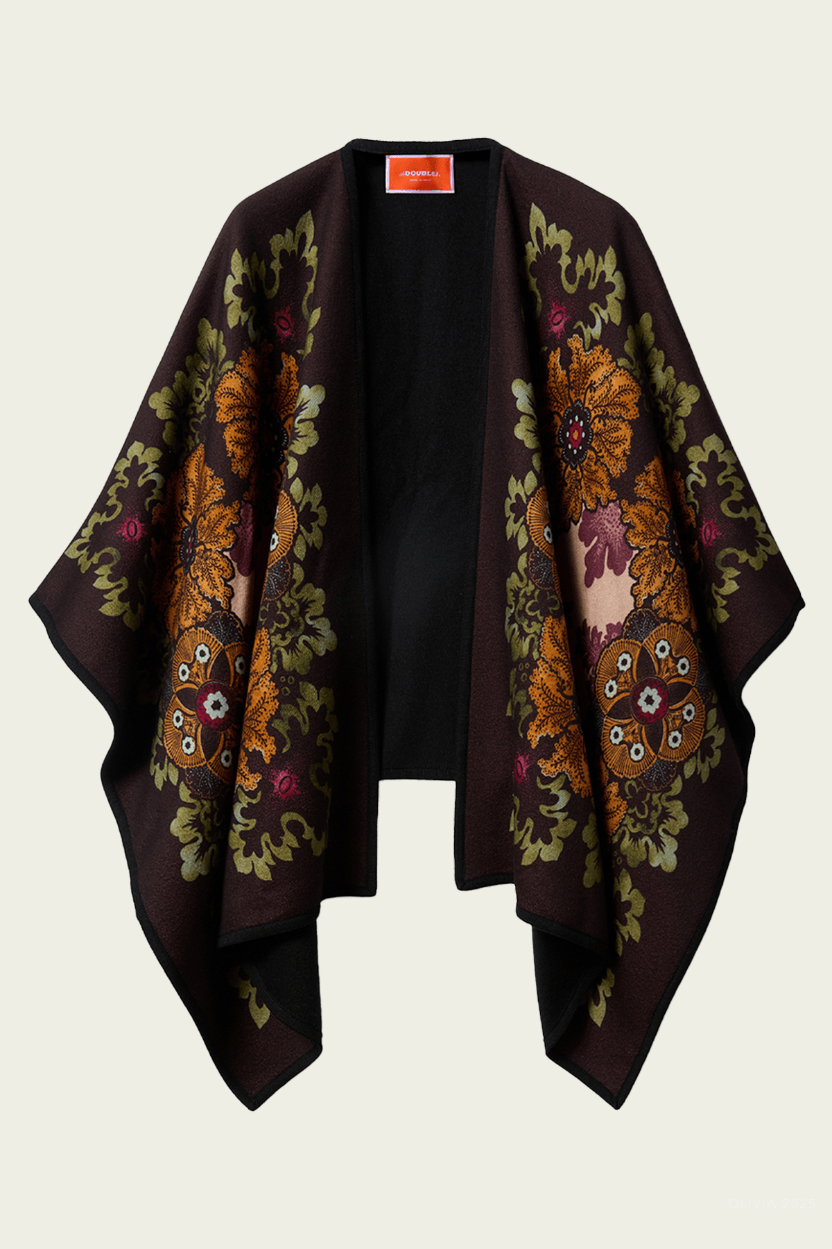 Soul Poncho in Bounty Placée Burgundy - shop - olivia.com