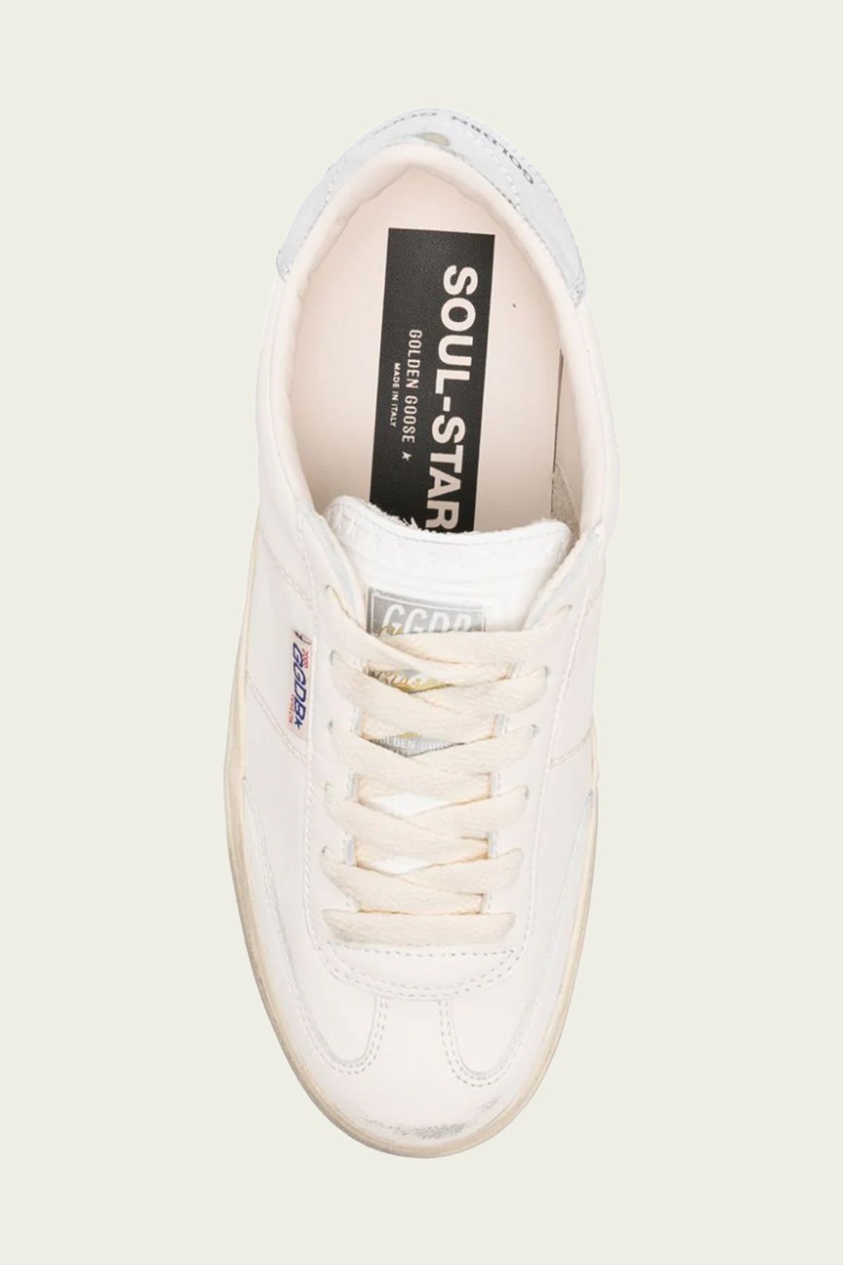 Soul-Star White Silver Leather Sneaker - shop-olivia.com