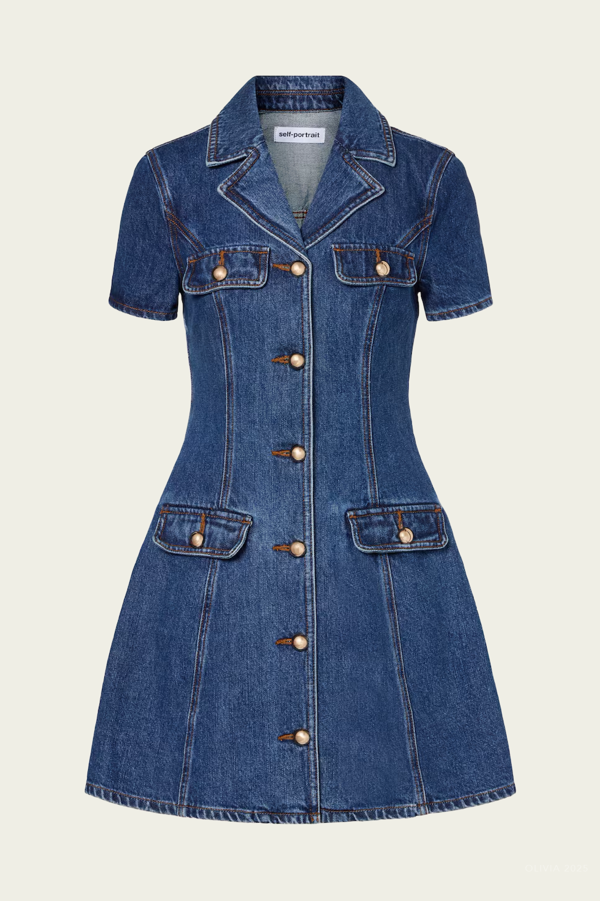 denim mini pocket dress Belted Denim Mini Dress