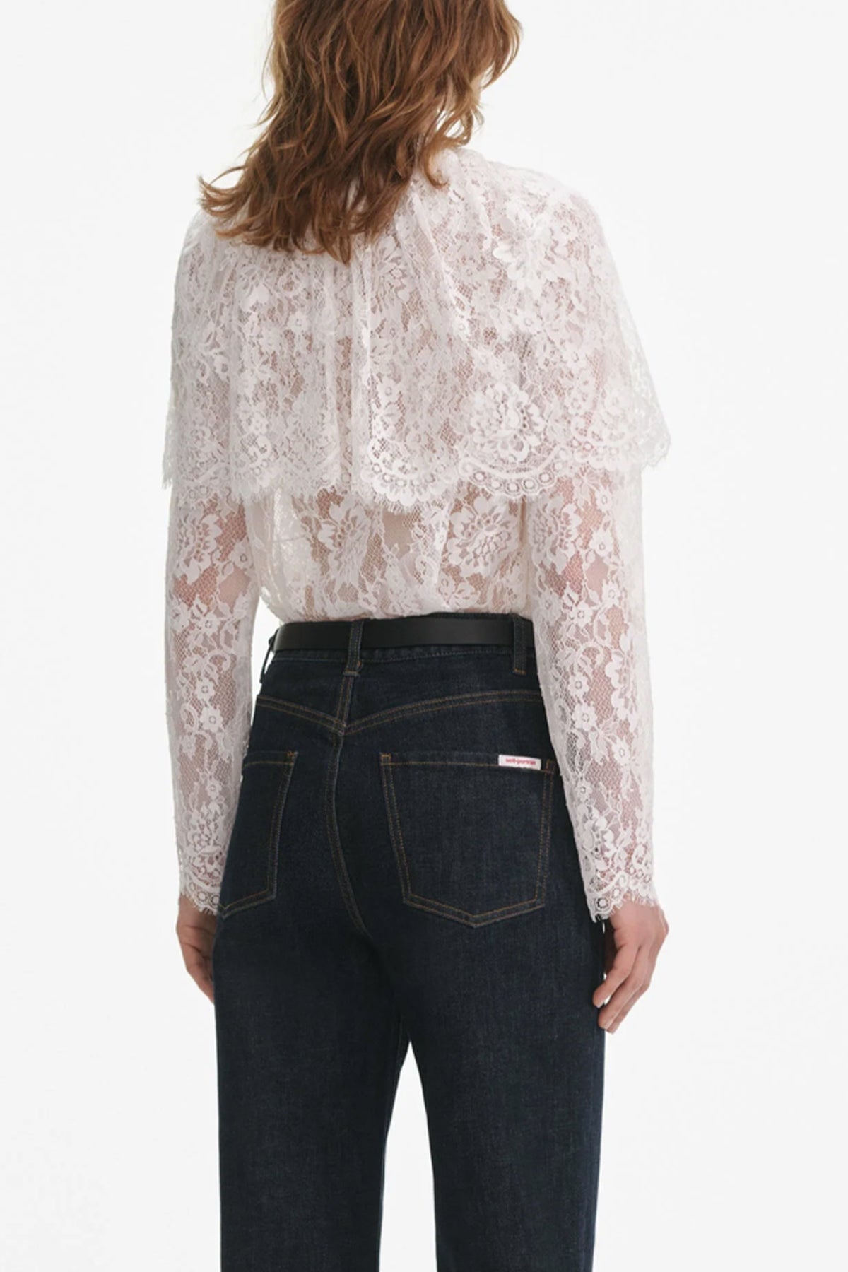 White Lace Cape Top