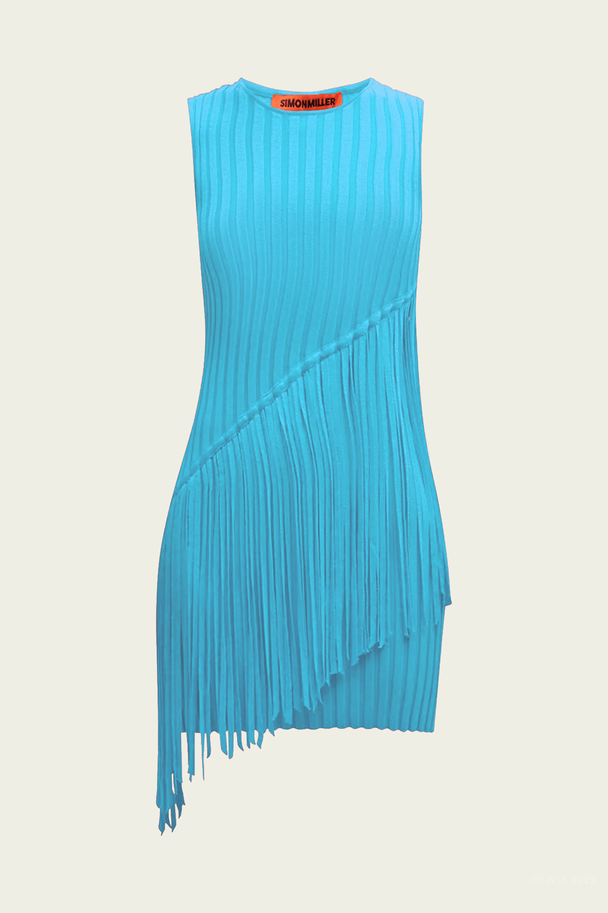 Spiral Mini Knit Dress in Panama Blue - shop - olivia.com
