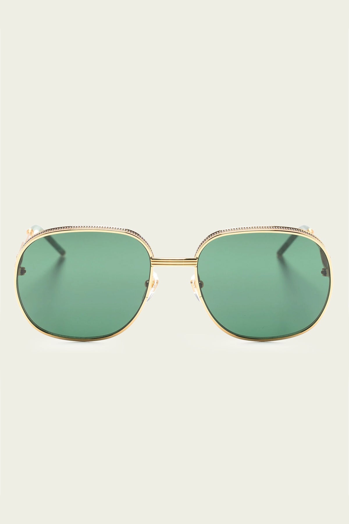 Square Metal Frame Sunglasses in Gold - shop-olivia.com