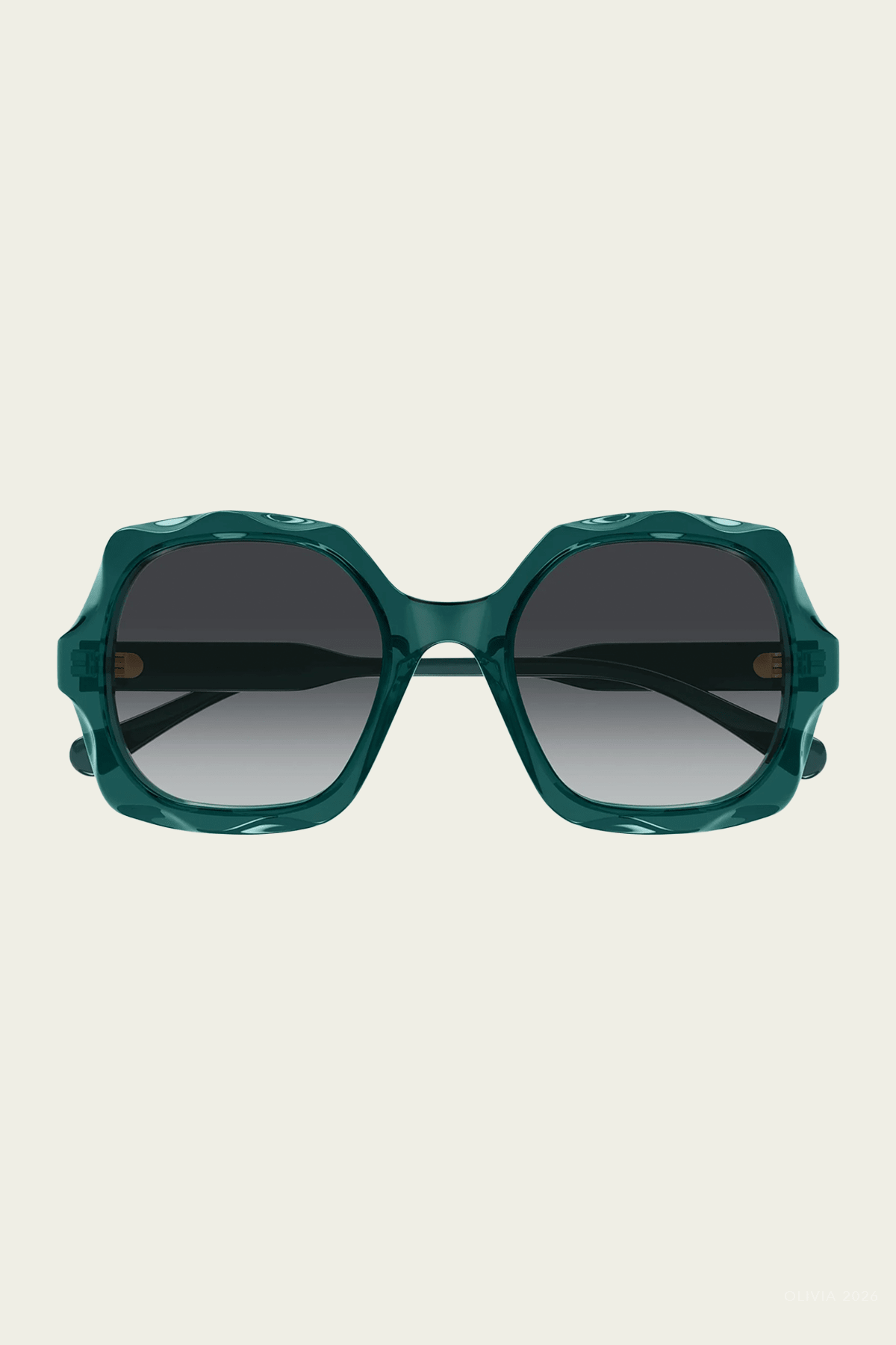 Square Organic Sunglasses in Green - shop-olivia.com