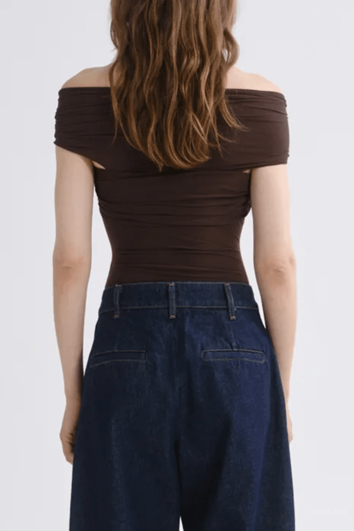 Stam Bodysuit in Chocolate - shop-olivia.com