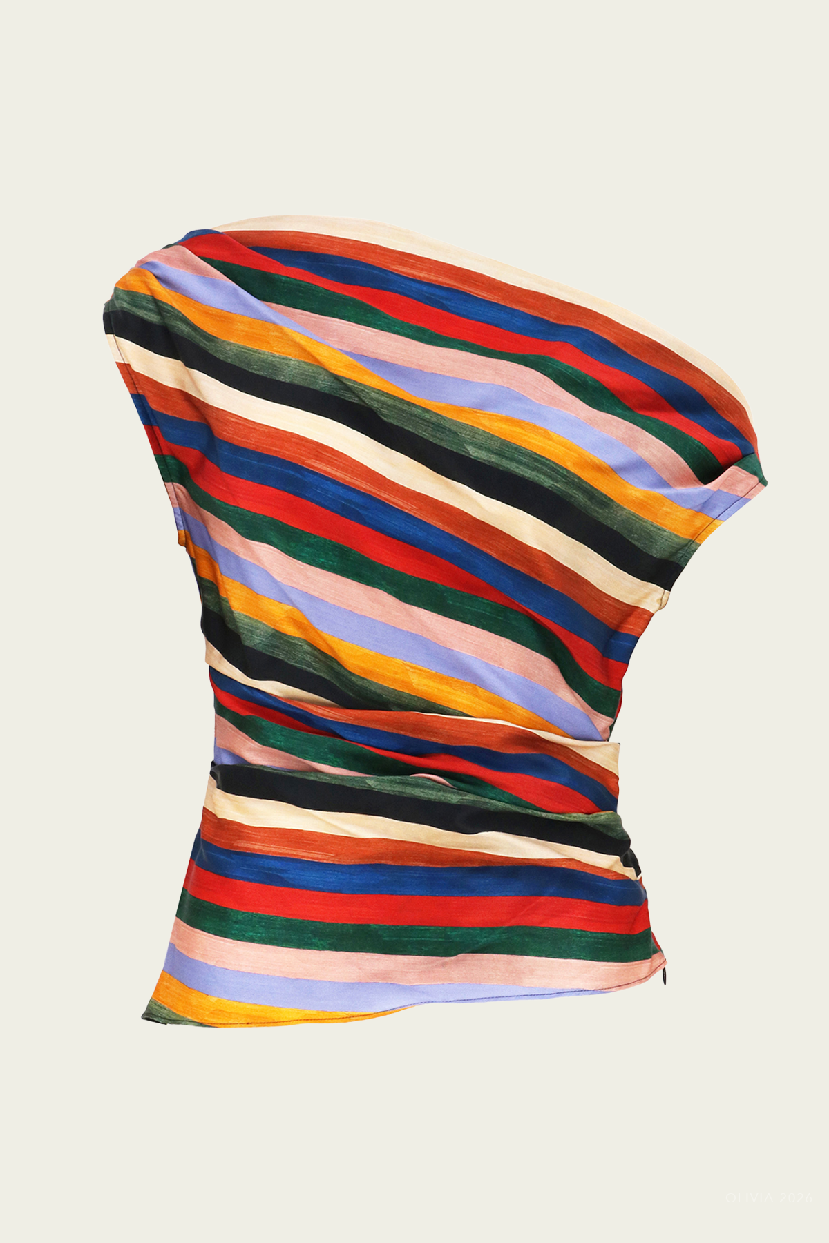 Phare Silk Top in Artist Stripe