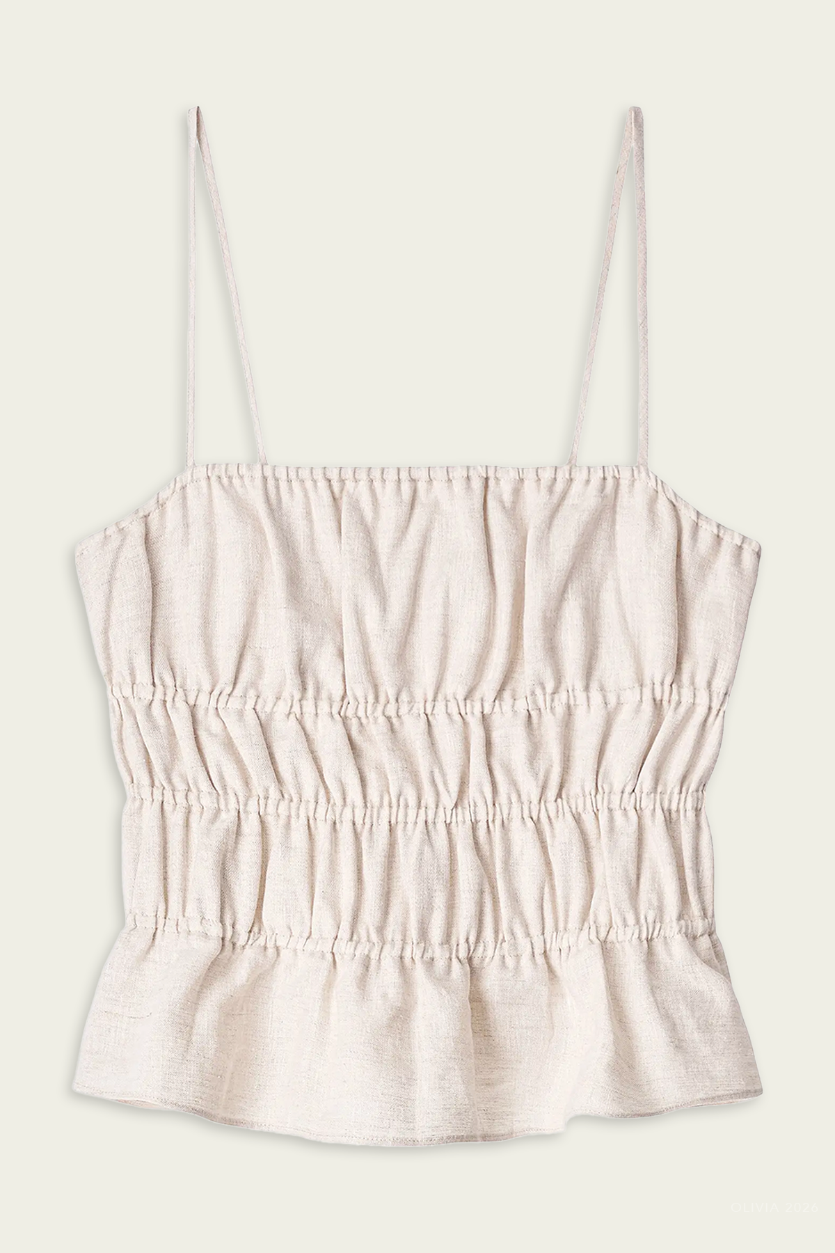 Ayla Linen Tank in Natural