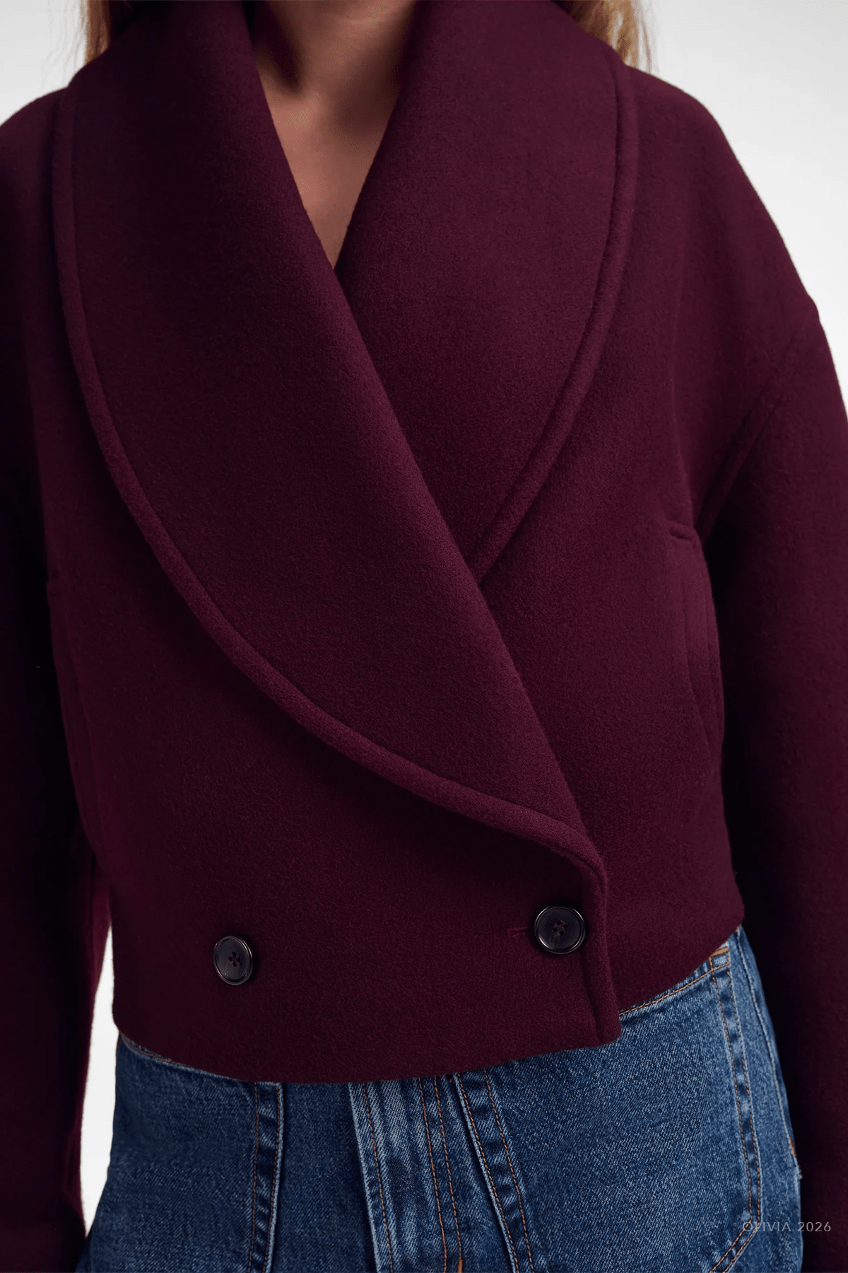 Stella Jacket in Deep Mulberry - shop-olivia.com