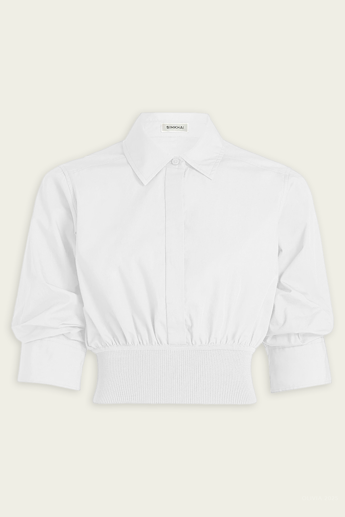 Stiles Knit Cotton Shirt in White - shop - olivia.com