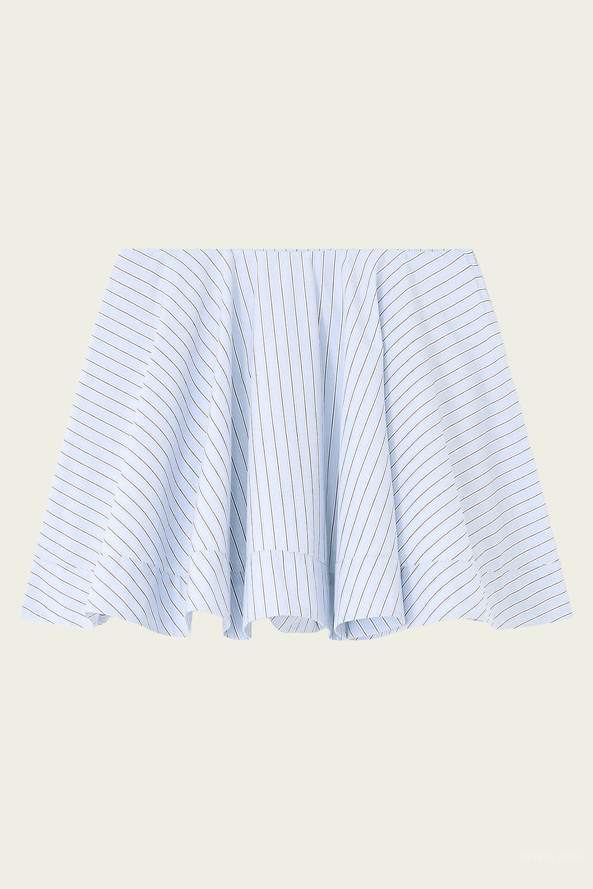 Stripe Mini Circle Skirt in Lavender Lustre - shop - olivia.com