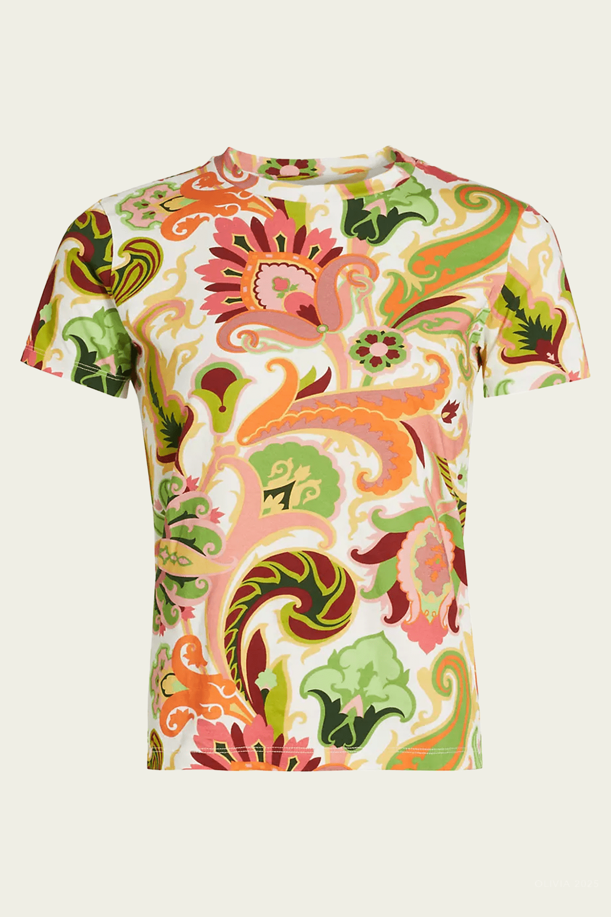Summer Artwork Print T-Shirt in Multicolor - shop - olivia.com