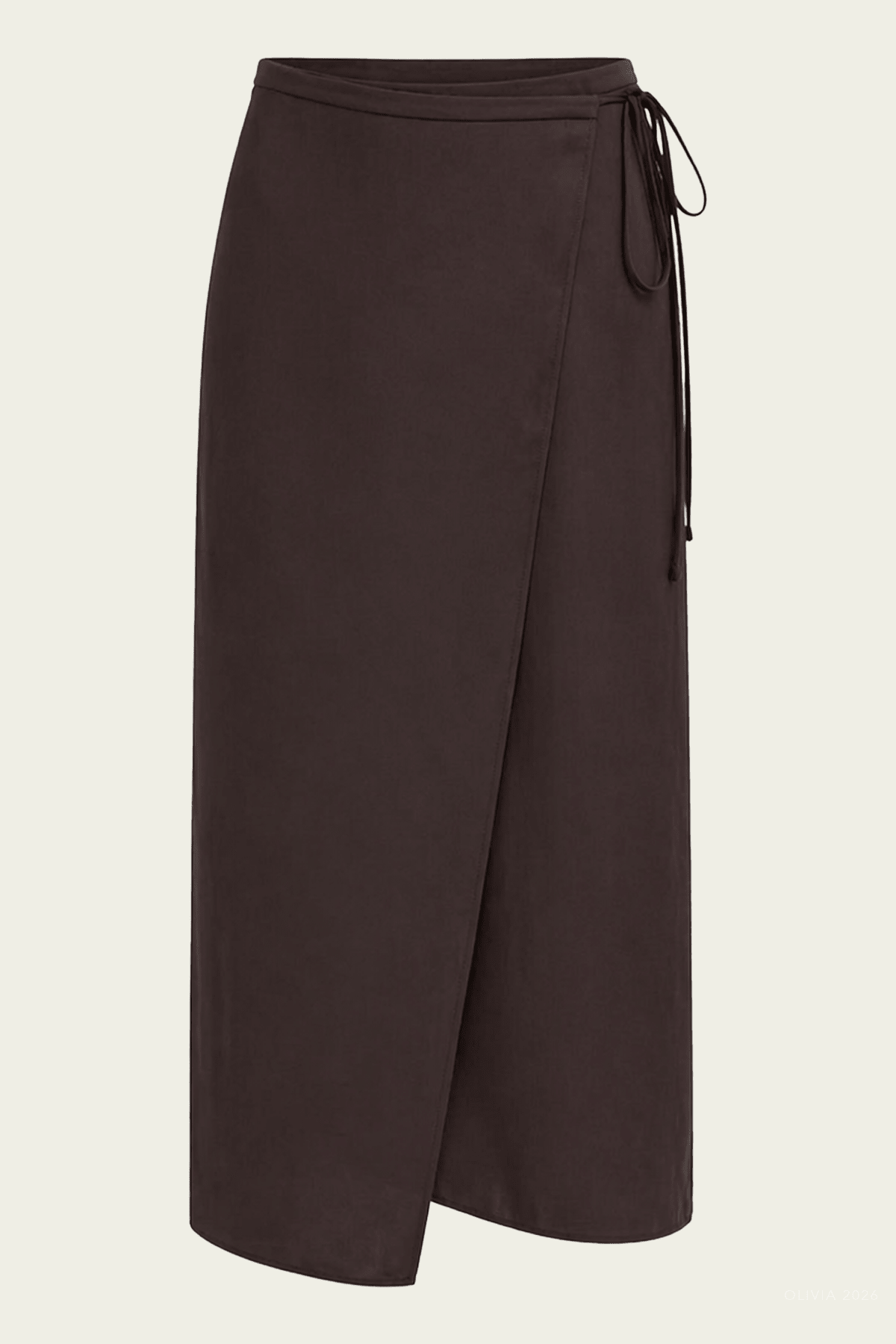 Summer Slip Wrap Skirt in Chocolate Brown - shop - olivia.com