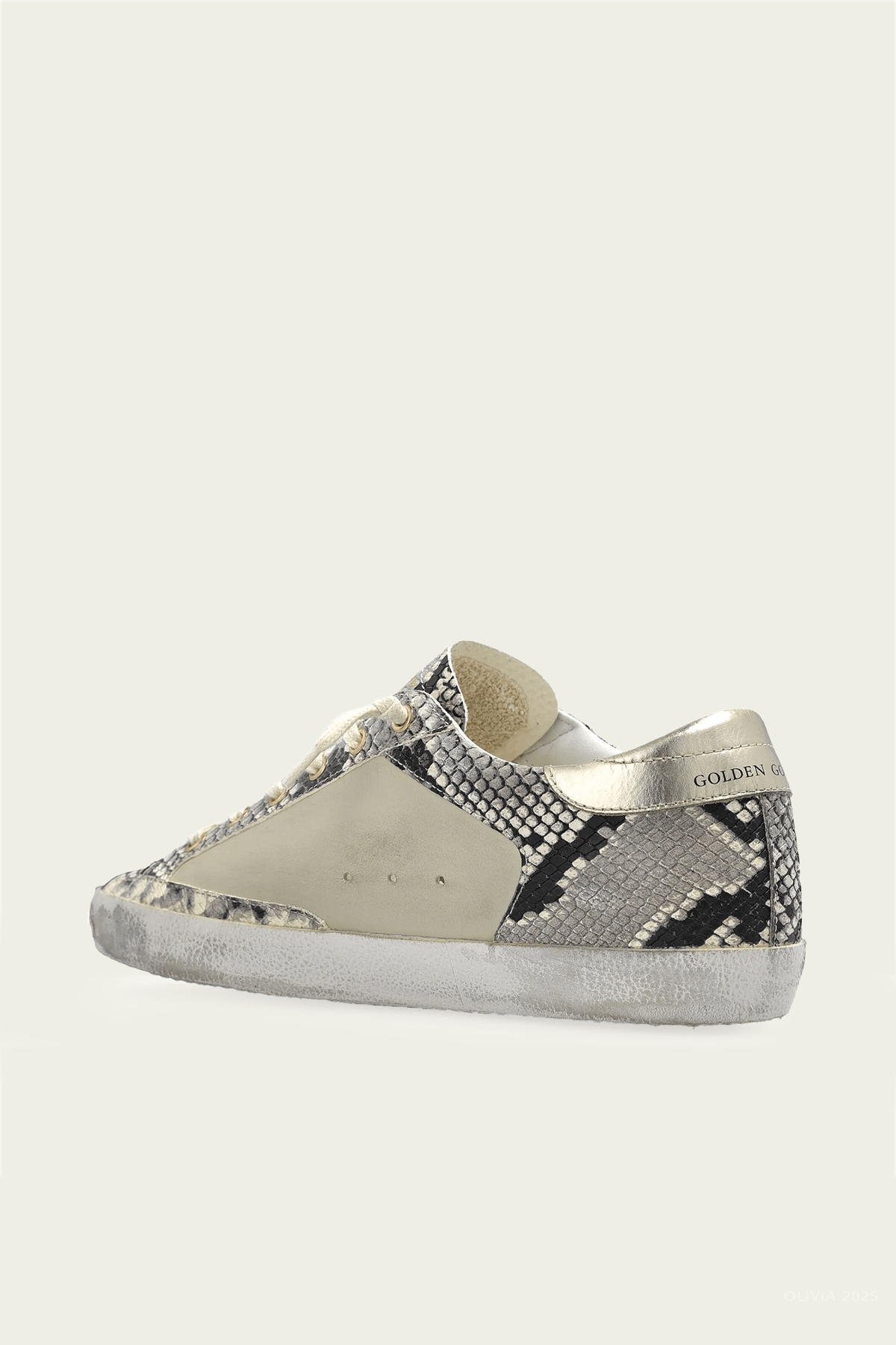 Super - Star Grey Python Leather Sneaker - shop - olivia.com
