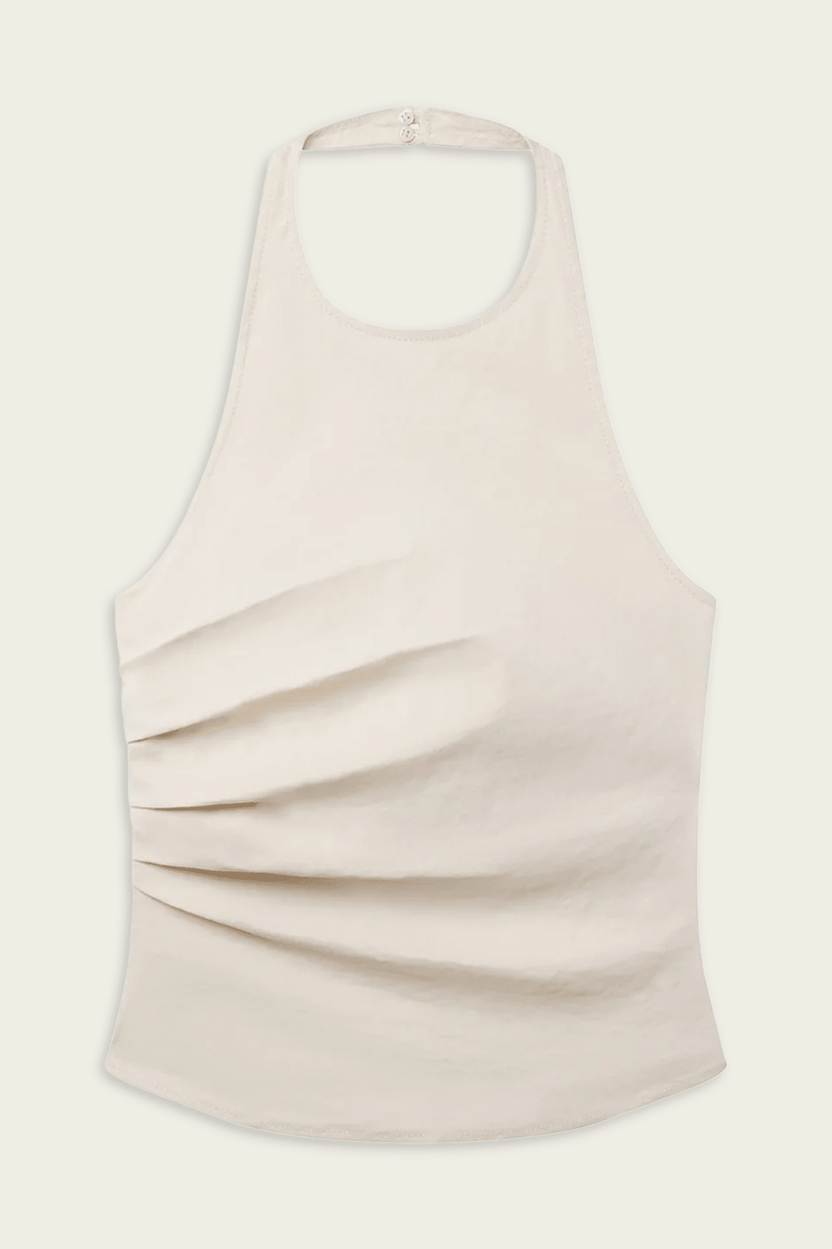 Sylvie Linen Halter Top in Buttercream - shop - olivia.com