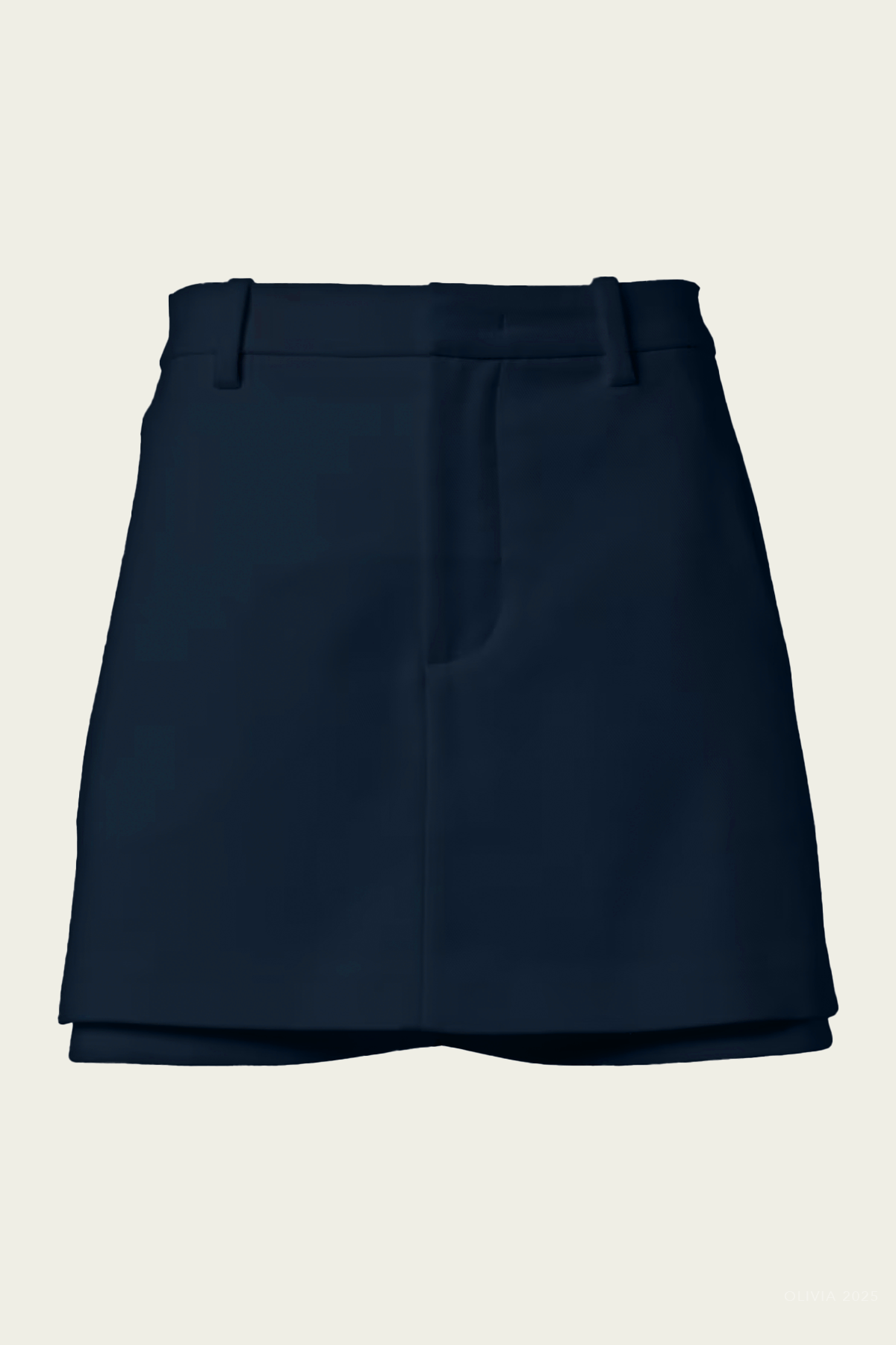 Tailored Italian Cotton Skort in Coastal Blue - shop - olivia.com