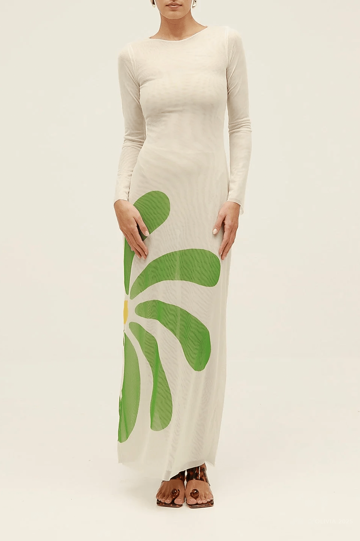 Tania Dress in Riviera Egret - shop - olivia.com