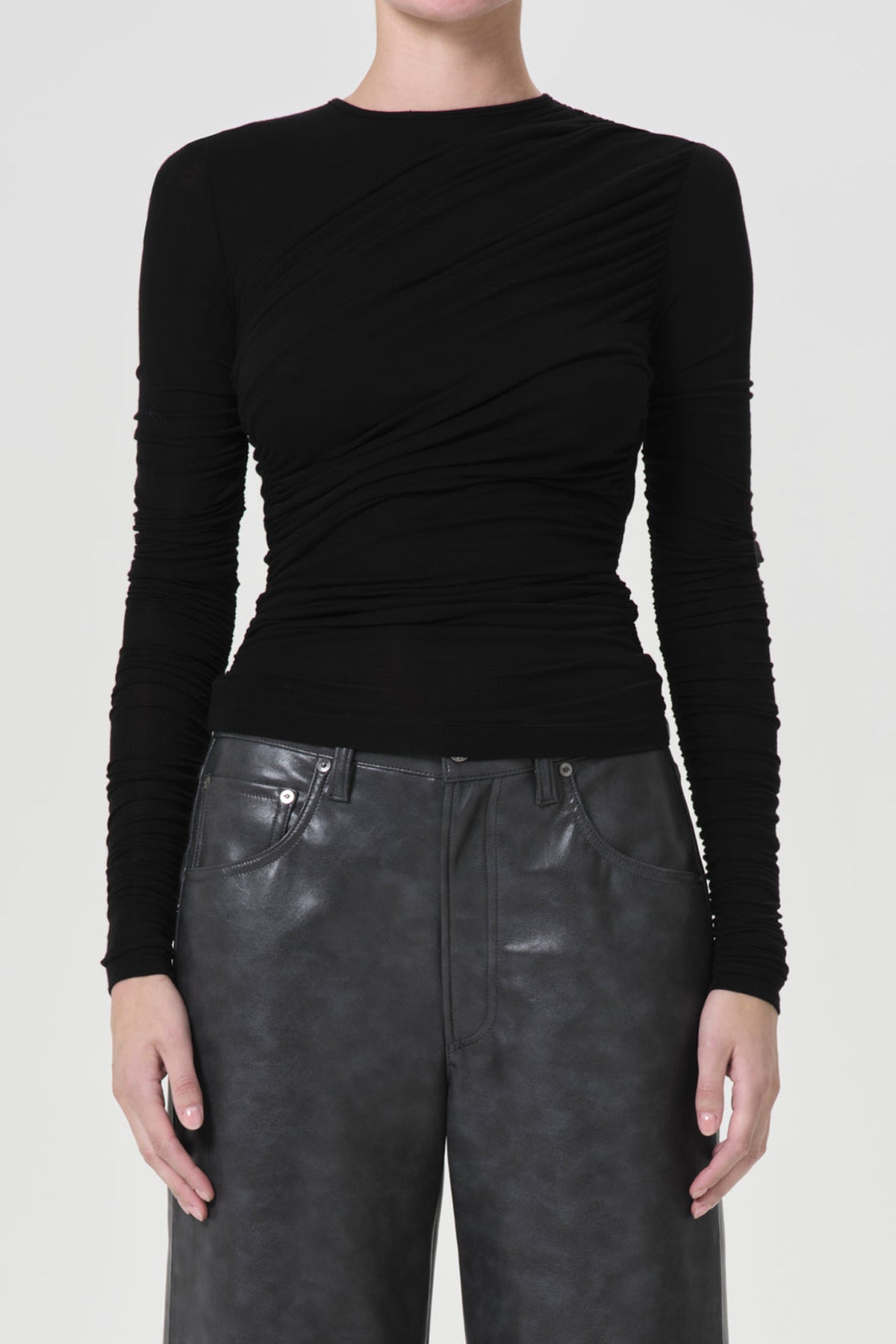 Tania Twist Tee in Black - shop - olivia.com