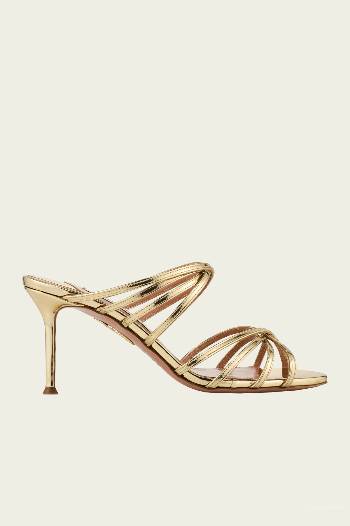 Tell Me Mule 75 in Soft Gold - shop - olivia.com
