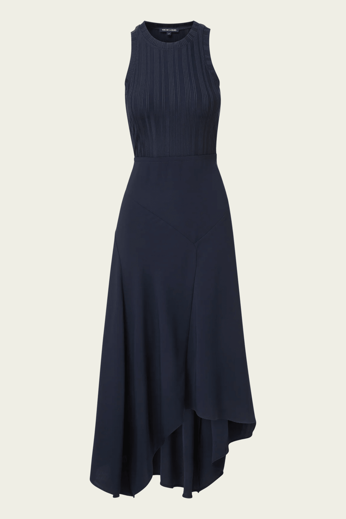 Thalissa Handkerchief Dress in Navy - shop-olivia.com