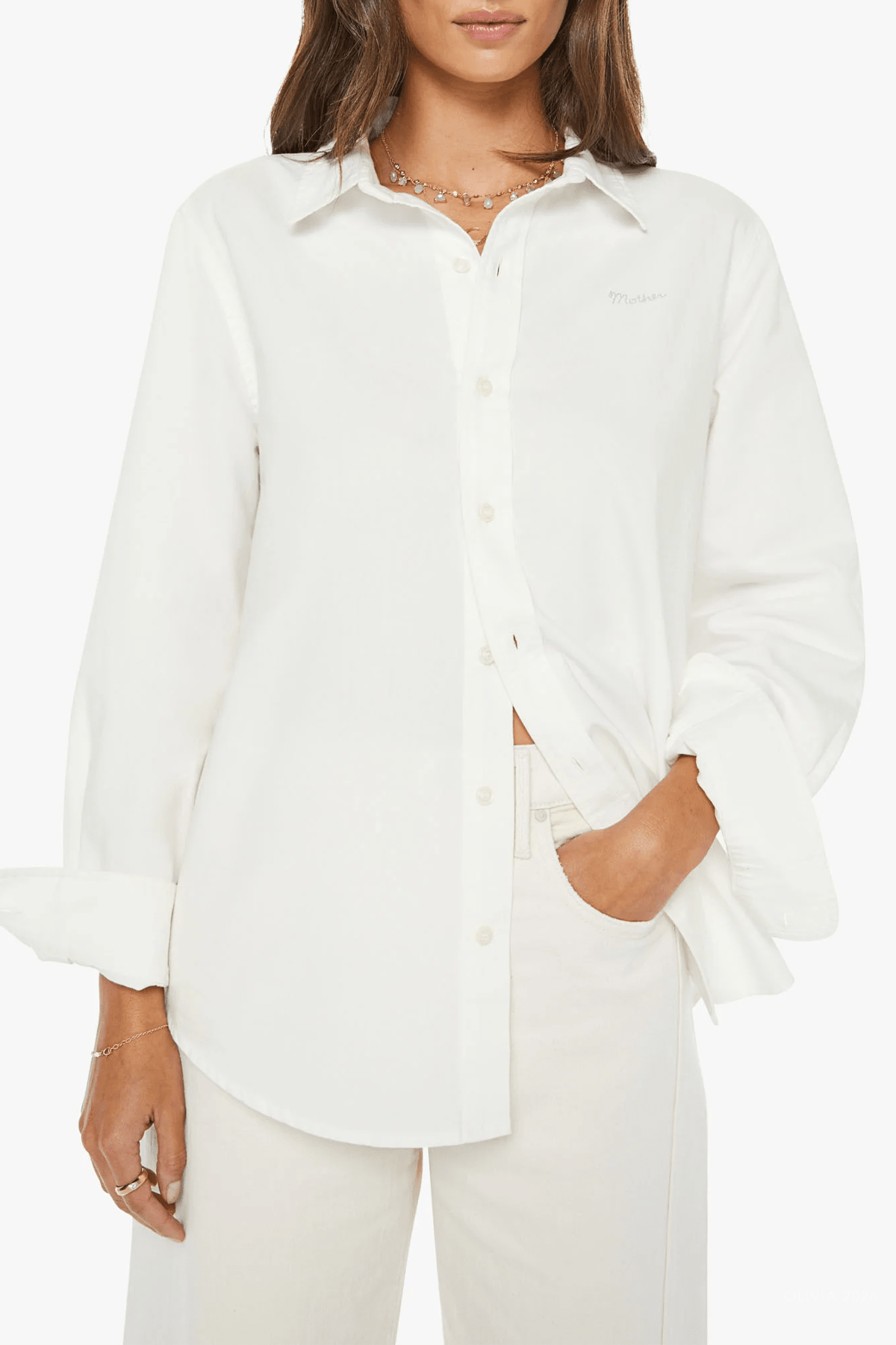 The Bestie Shirt in White - shop-olivia.com