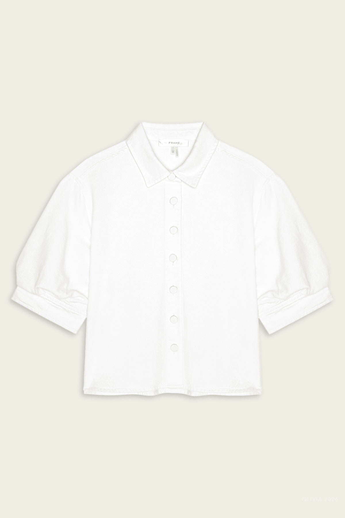 The Billow Sleeve Shirt in White - shop - olivia.com