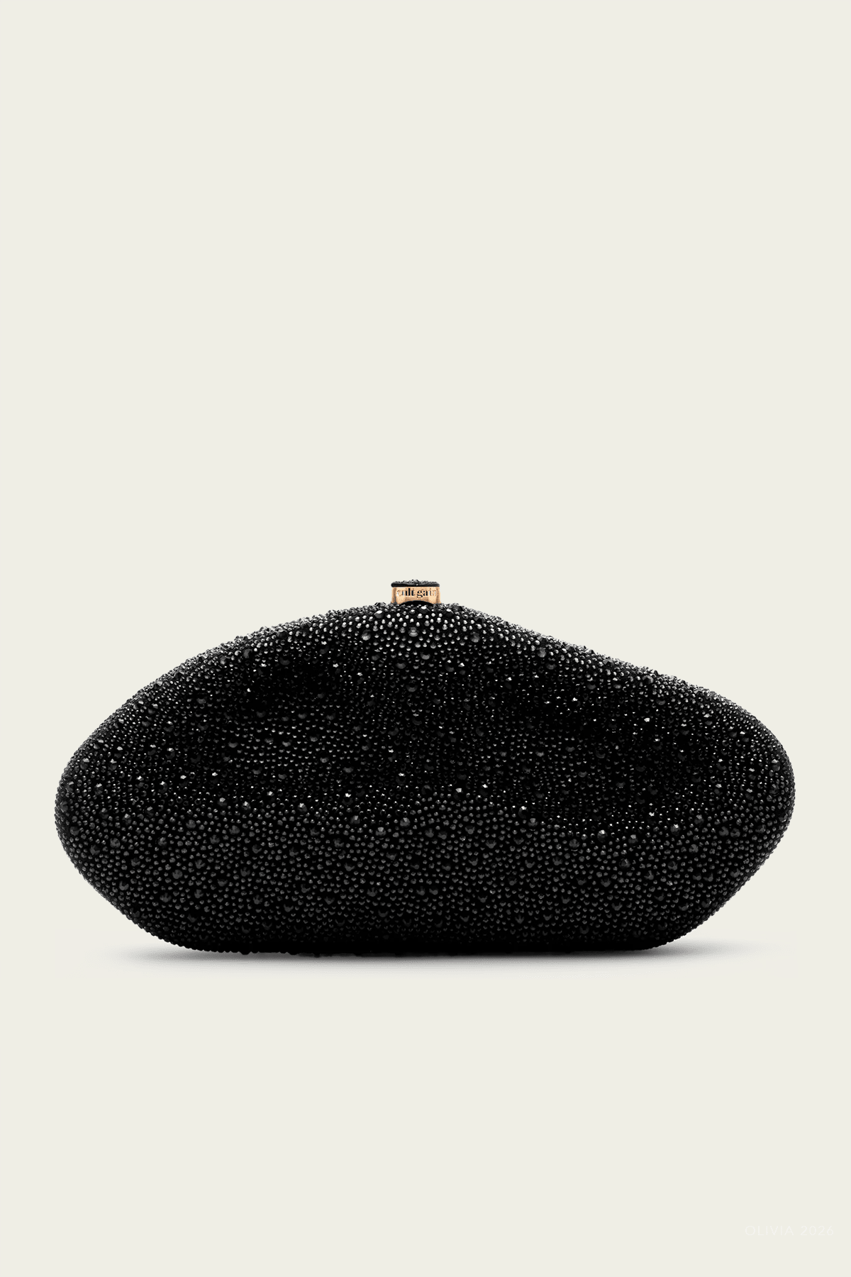 The Caldera Clutch in Black Rhinestone - shop-olivia.com