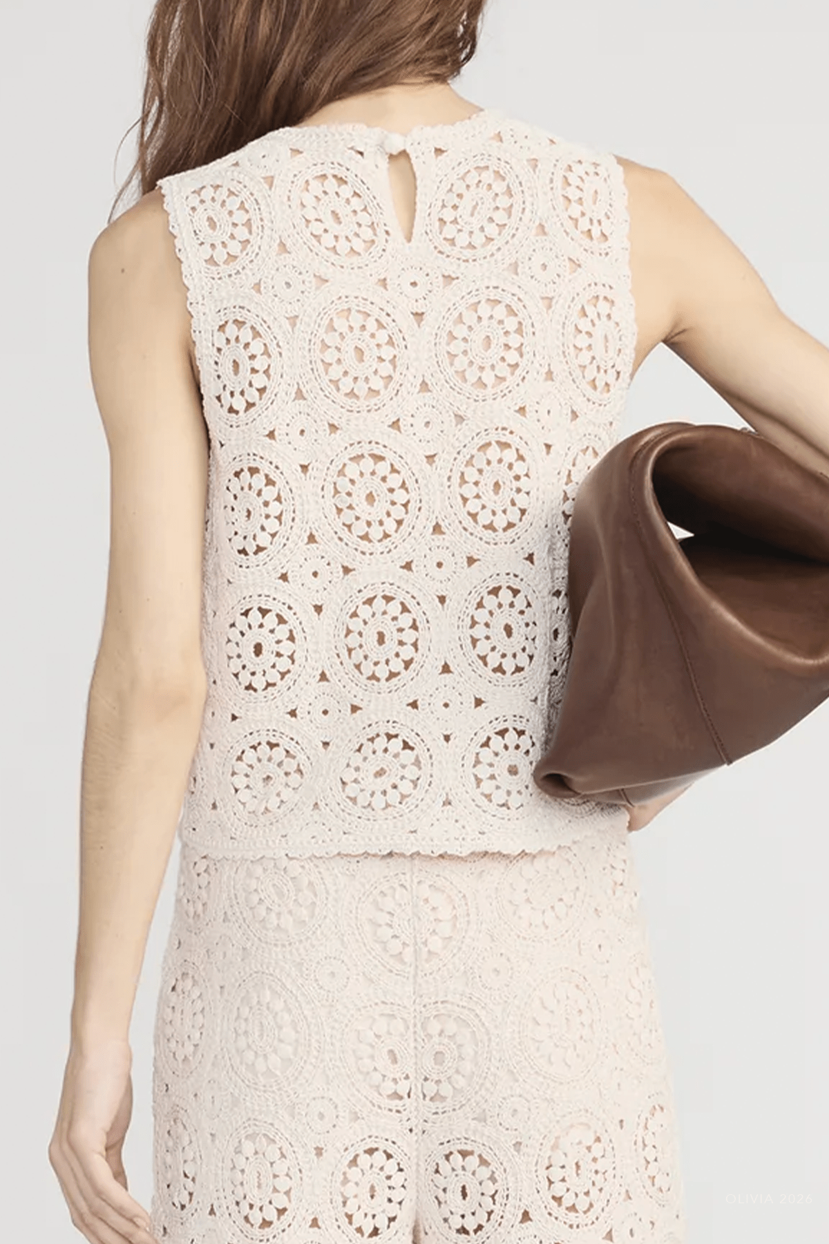 The Crochet Tank in Cream - shop - olivia.com