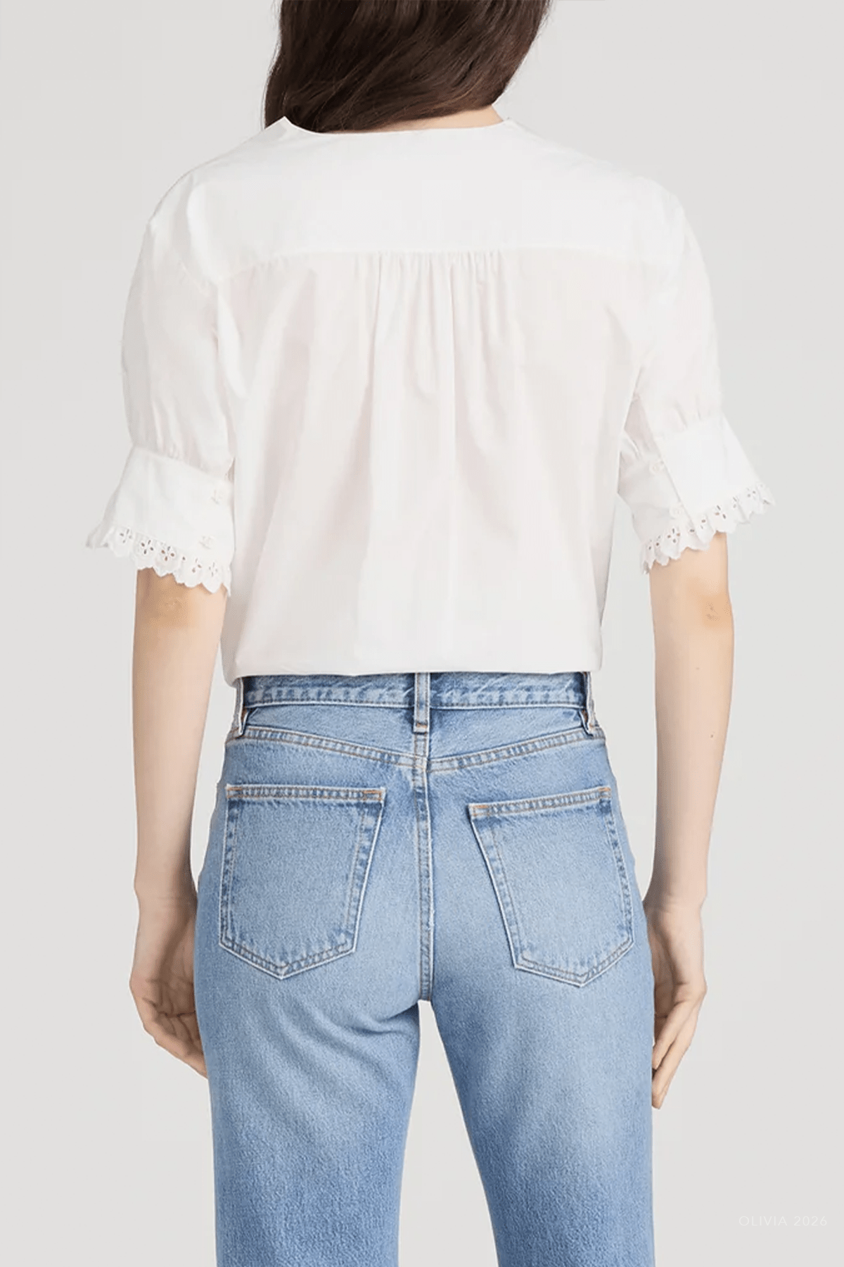 The Keepsake Popover Top in White - shop - olivia.com