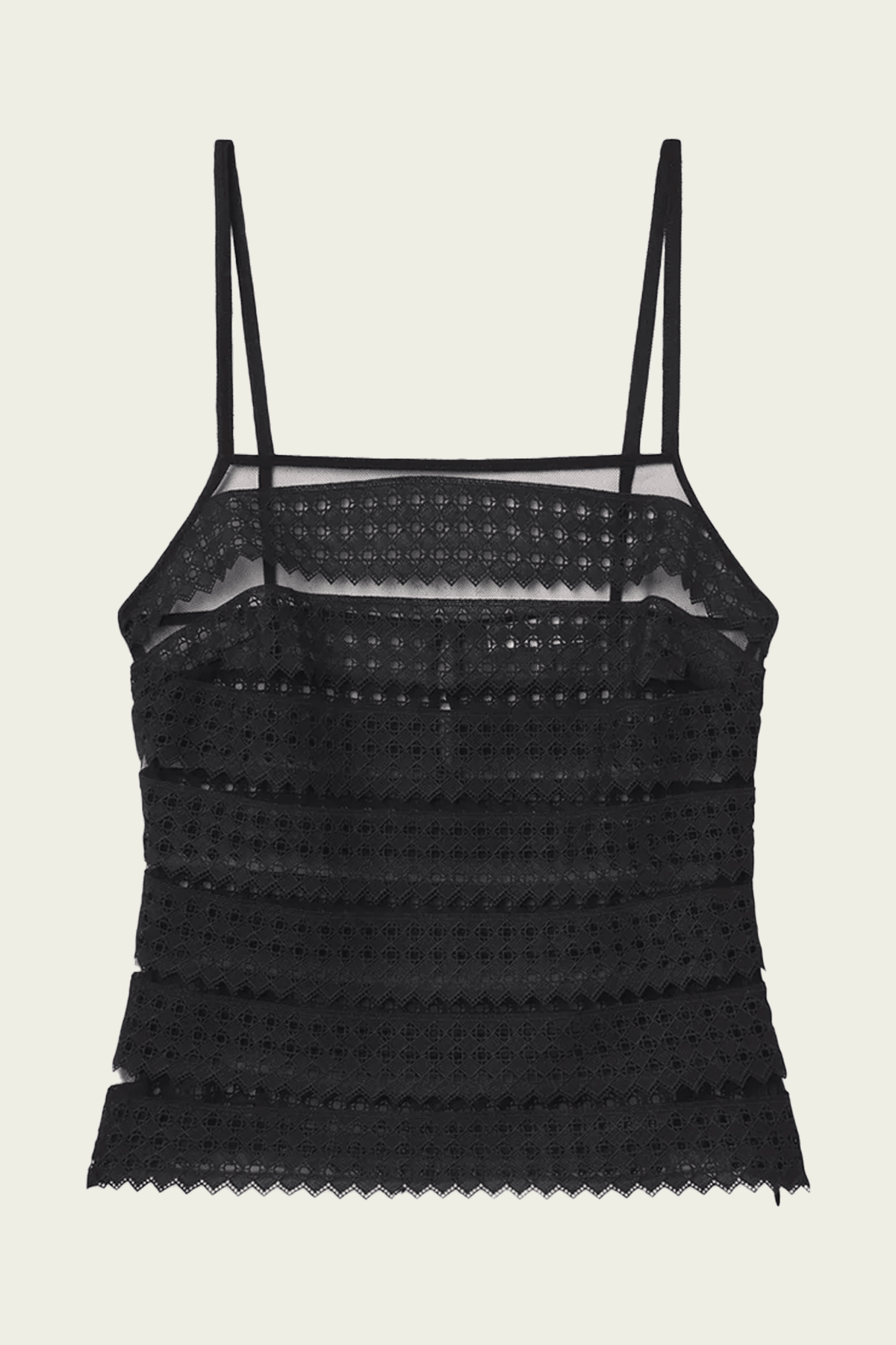 The Lattice Crochet Cami in Black - shop - olivia.com