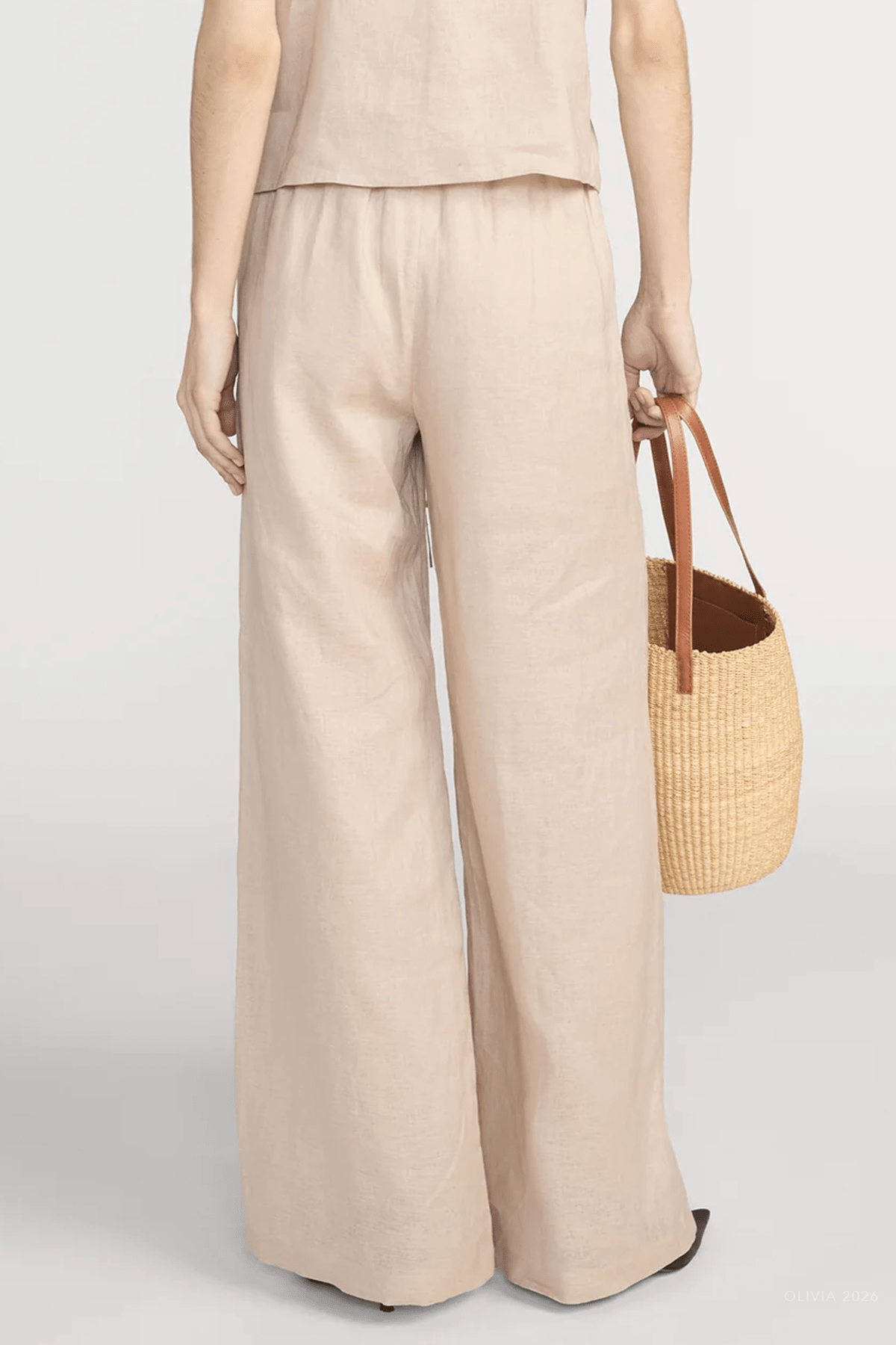 The Linen Lounge Pant in Flax - shop - olivia.com