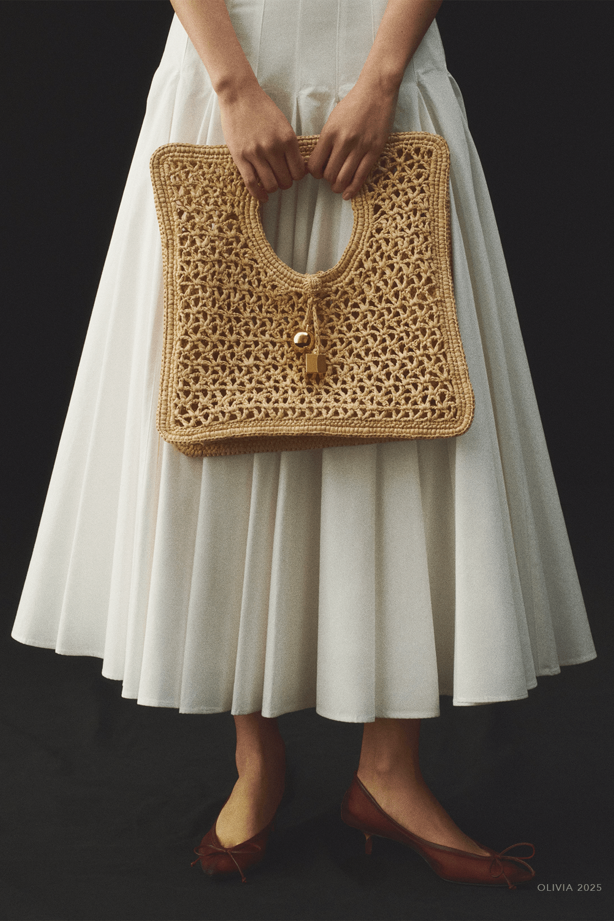 The Spiaggia Small Square Bag in Natural - shop - olivia.com