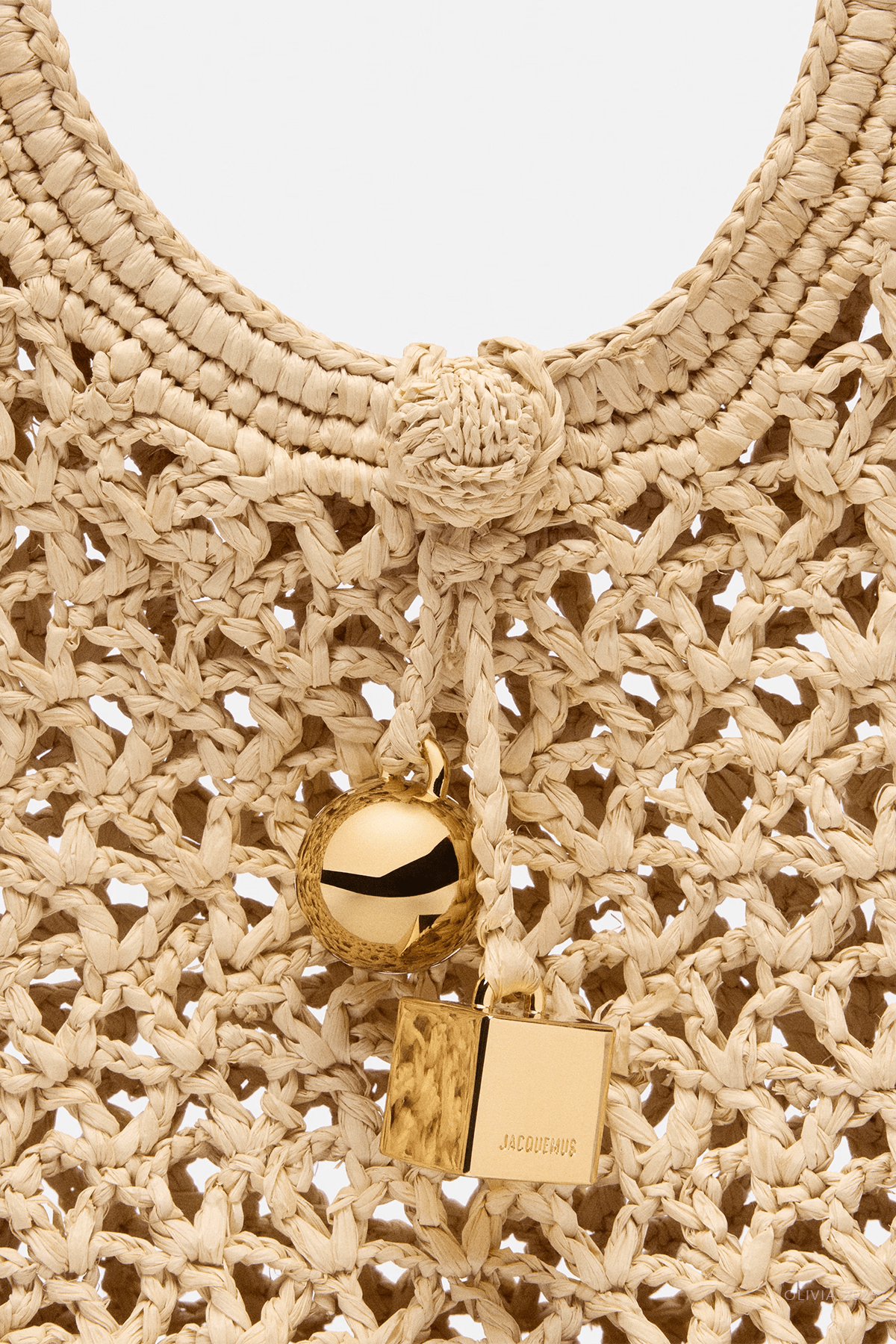 The Spiaggia Small Square Bag in Natural - shop - olivia.com