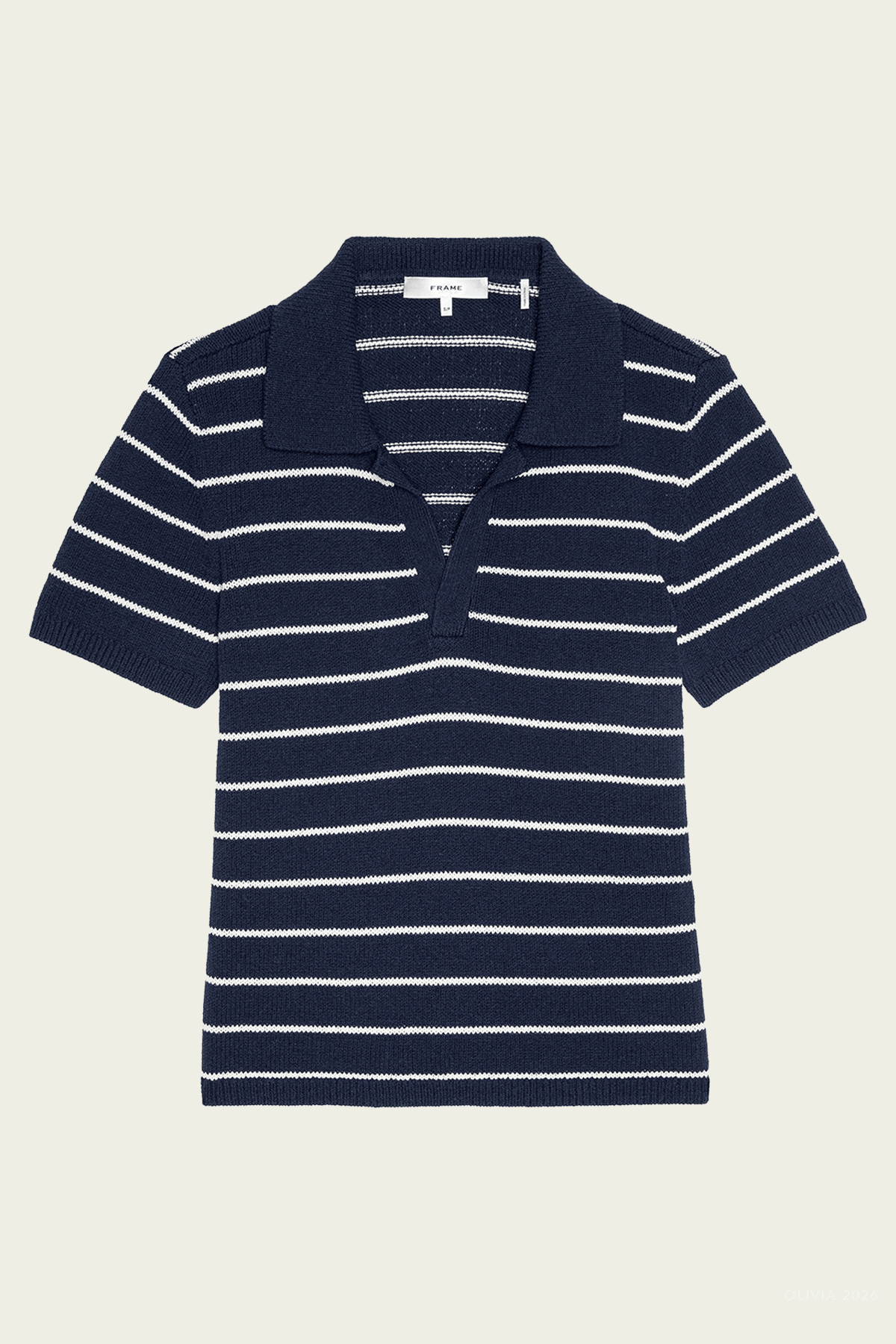 The Striped Easy Polo in Navy Multi - shop - olivia.com