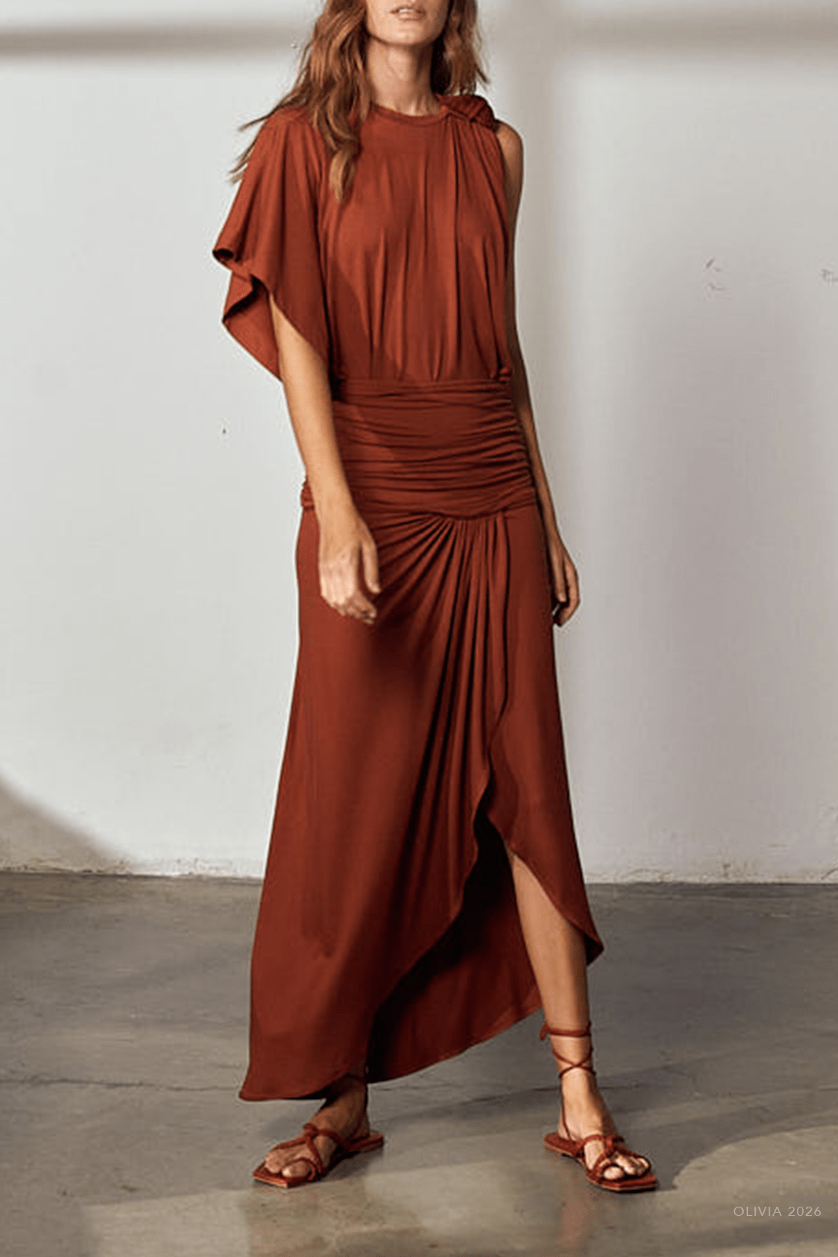 Tibari Skirt in Rust - shop - olivia.com