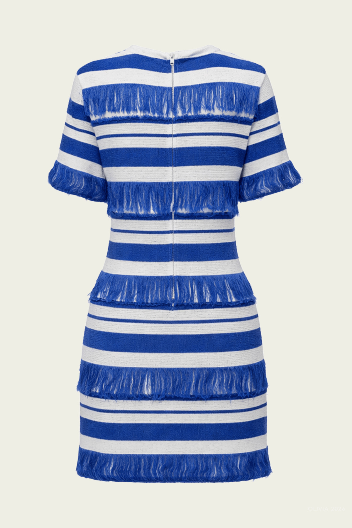 Torrance Knit Mini Dress in Royal Blue Stripe - shop - olivia.com