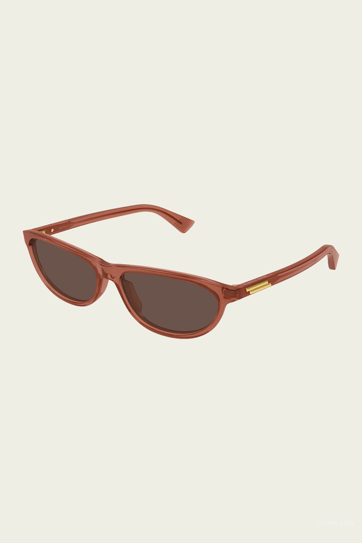 Transparent Cat-Eye Sunglasses in Dusty Orange - shop-olivia.com