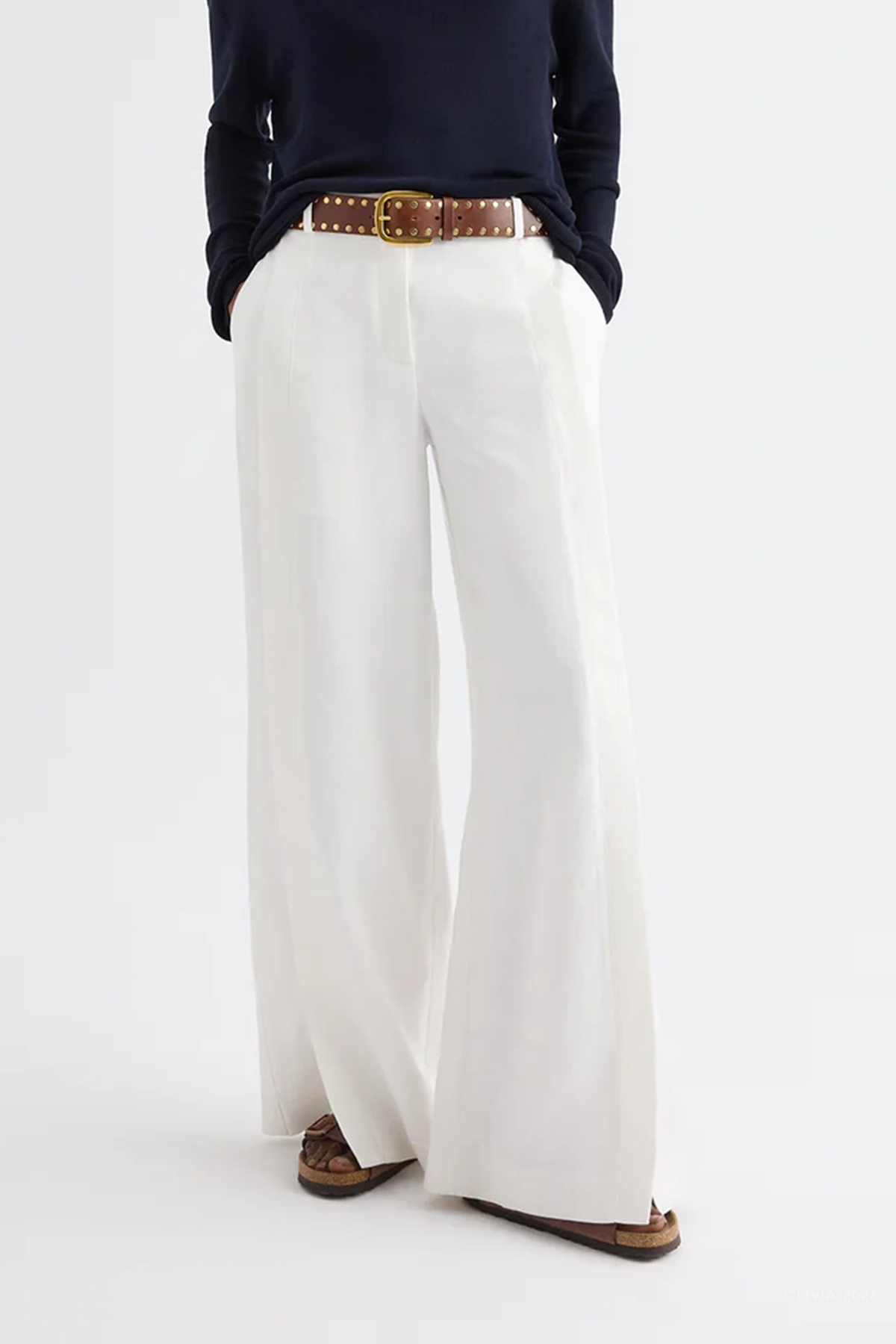 Taite Pant in Ivory