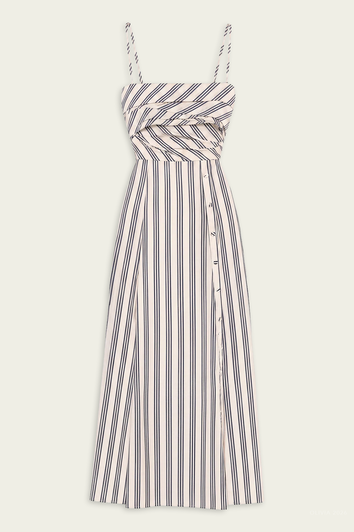 Anise Tank Dress in Ecru Stripe