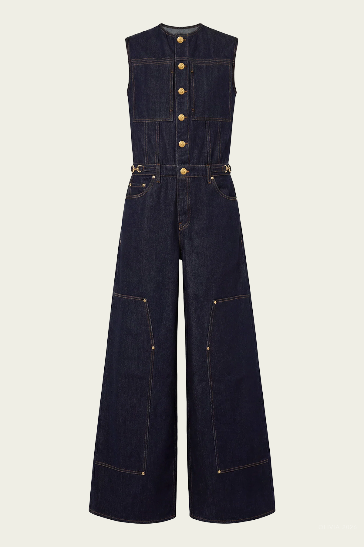 The Esme Denim Jumpsuit in Tigris
