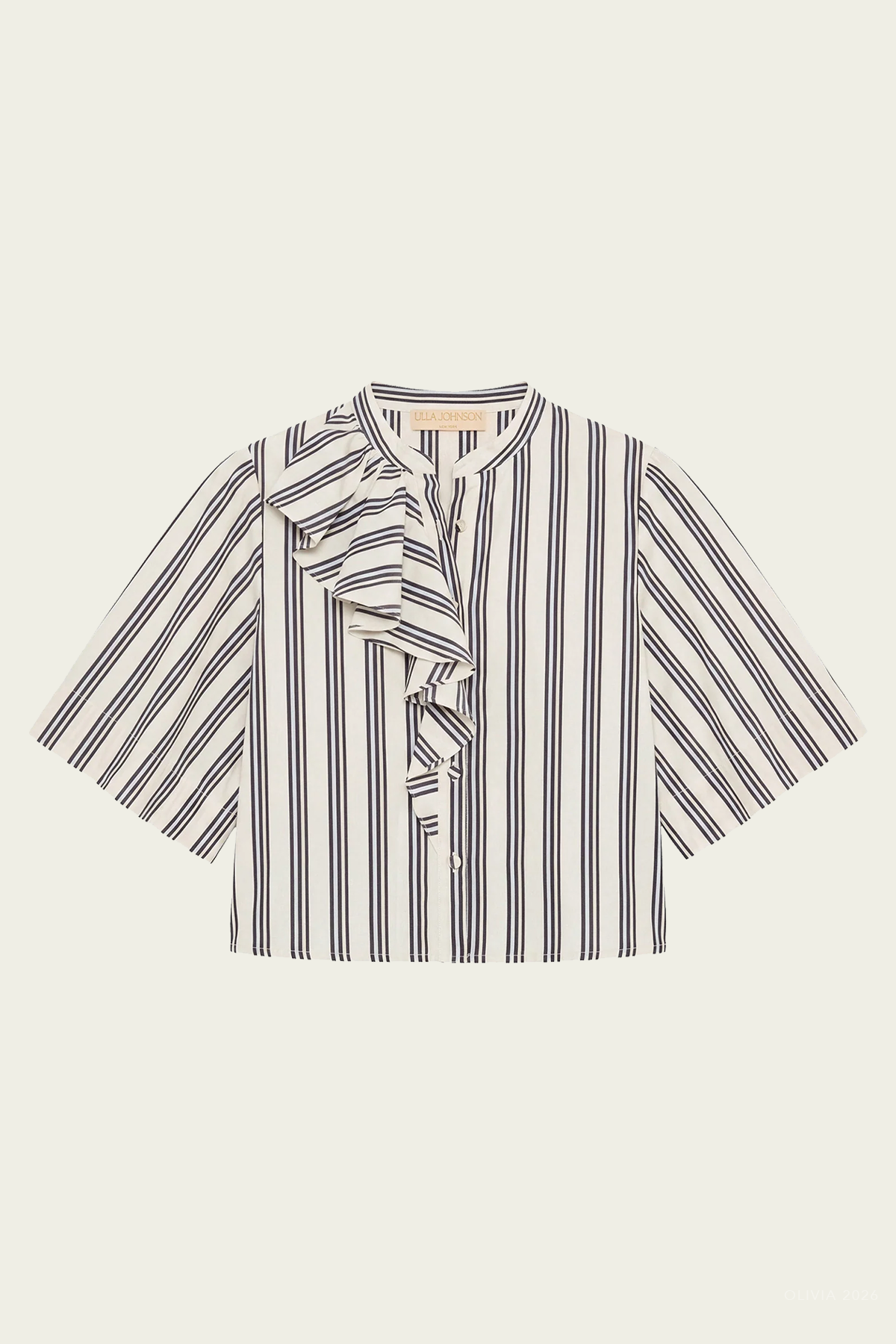 Perrine Blouse in Ecru Stripe