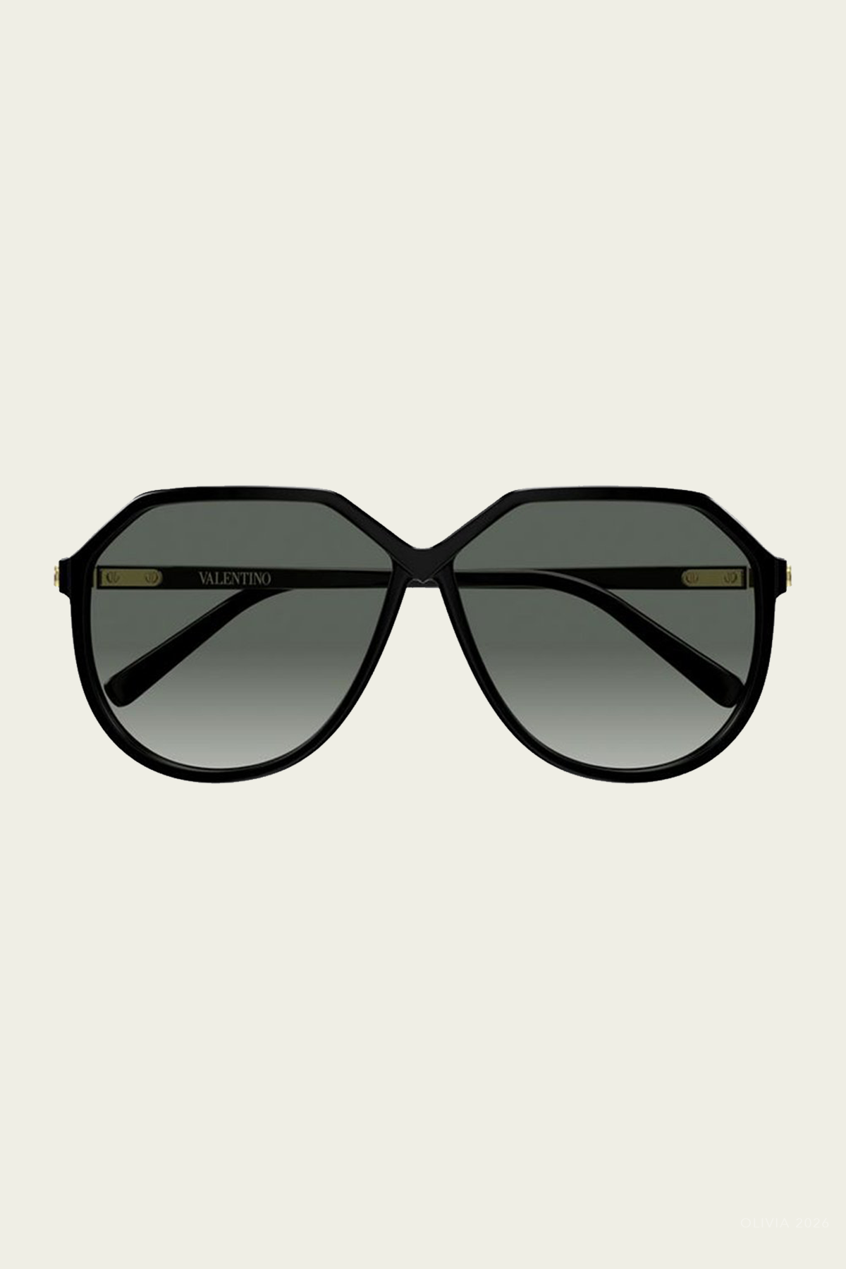 Oversized Geometric Sunglasses in Black