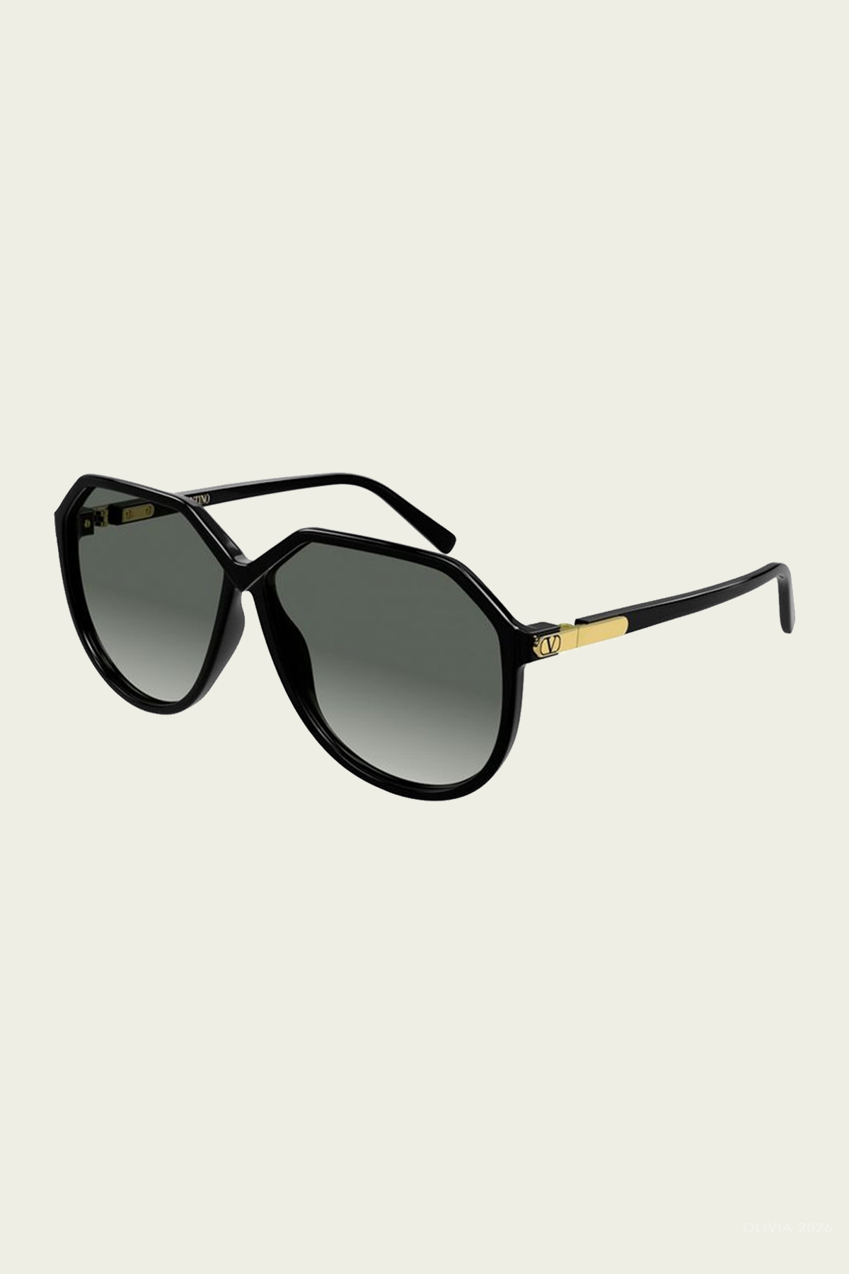 Oversized Geometric Sunglasses in Black