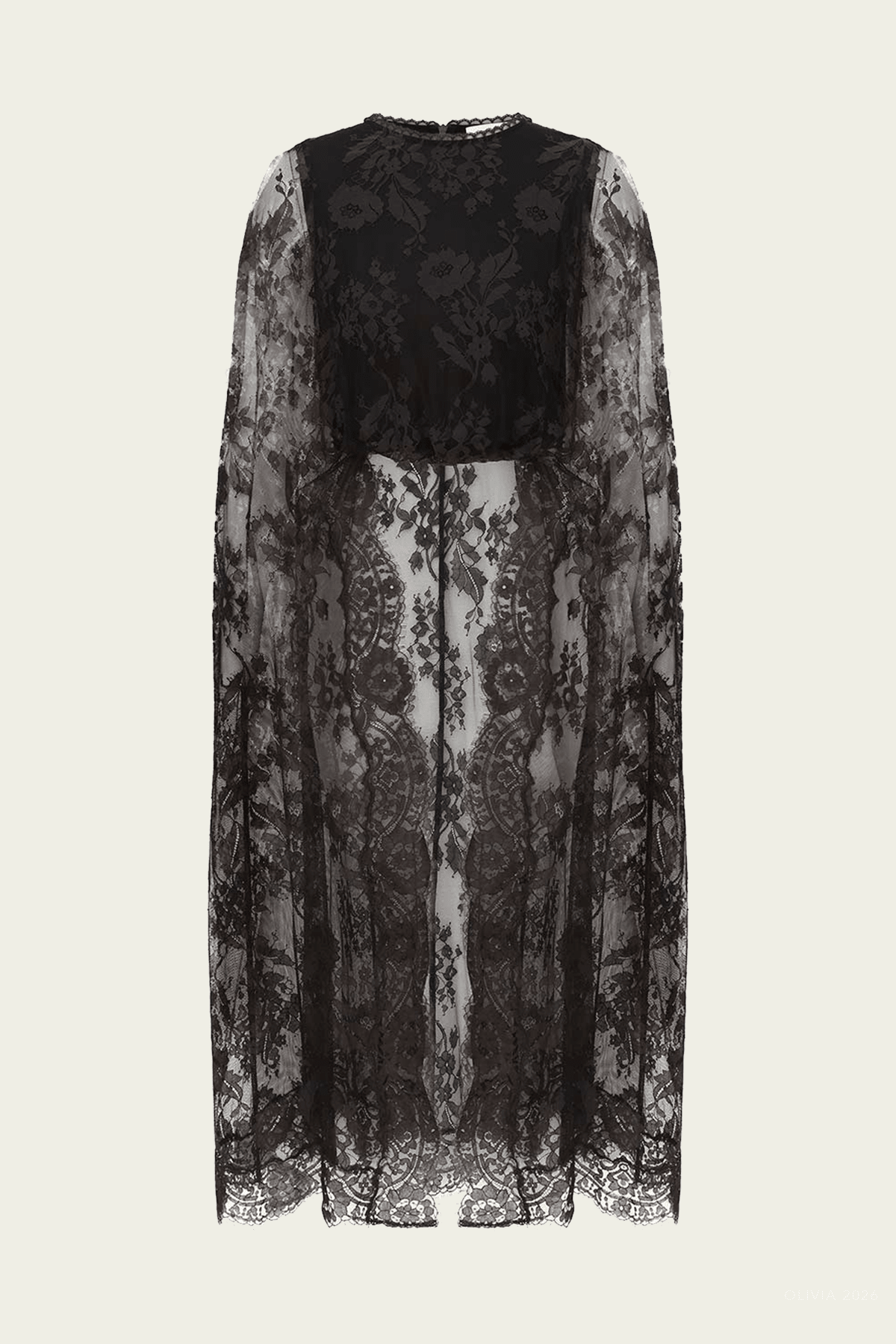 Valiant Lace Caped Top in Black - shop-olivia.com