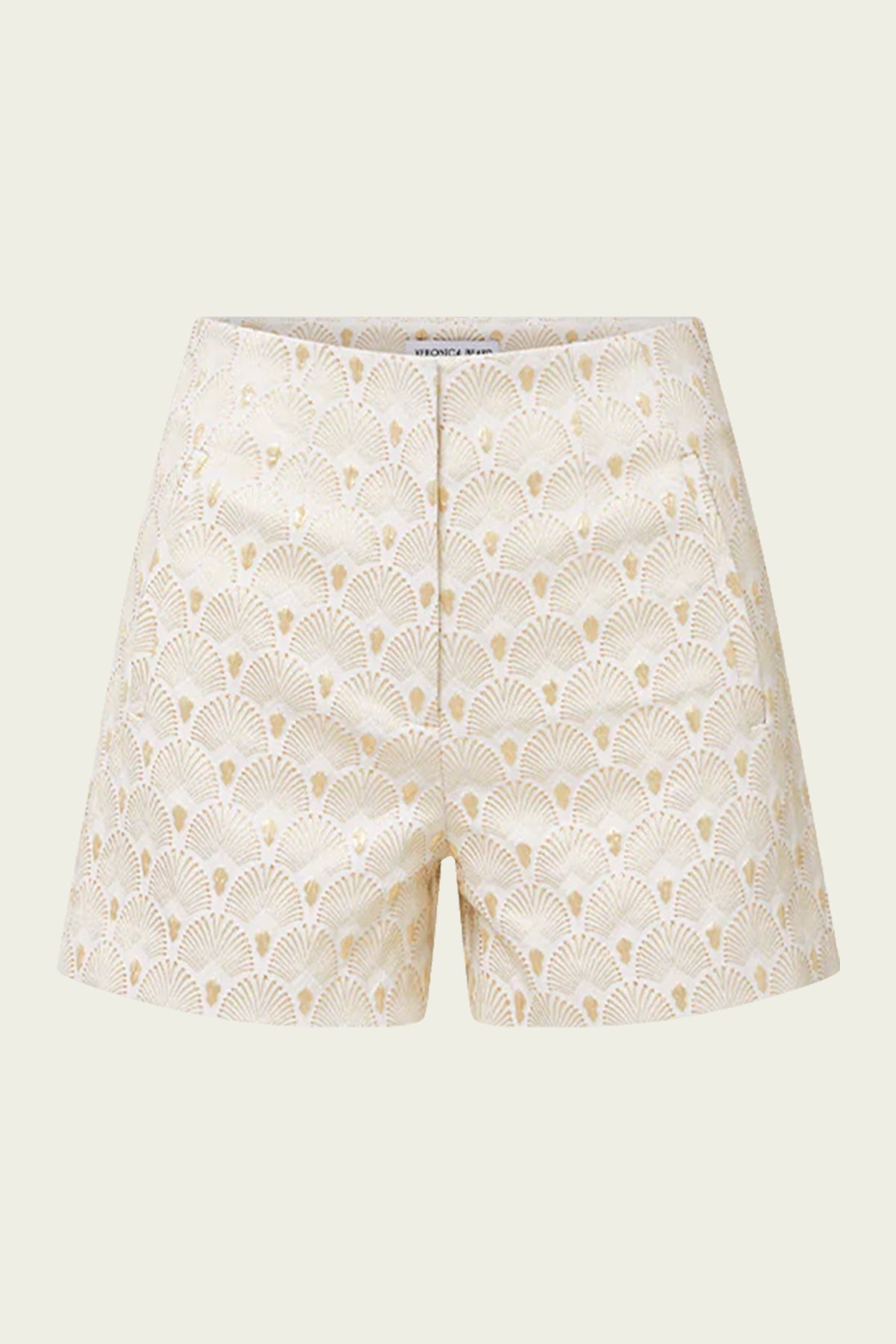 Jazmin Gold-Print Short in Off-White Gold