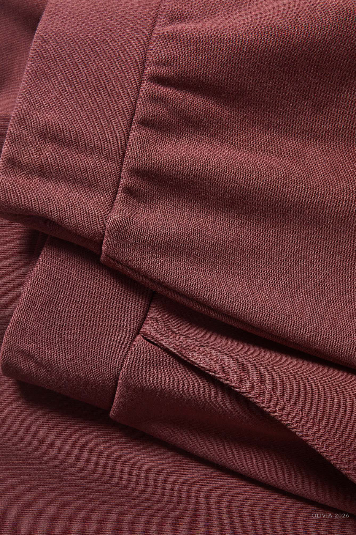 Saunder Wide-Leg Pant in Burgundy