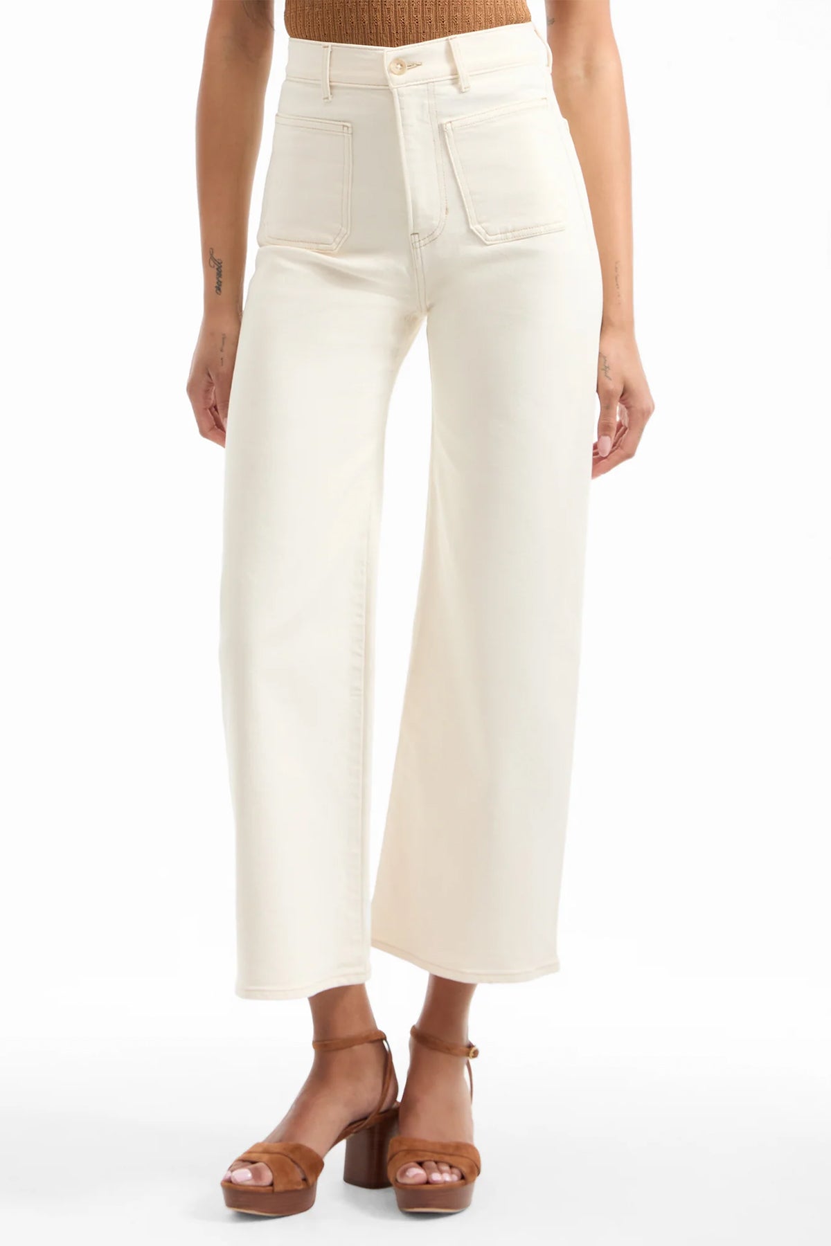 Grant Wide-Leg Jean in Ecru