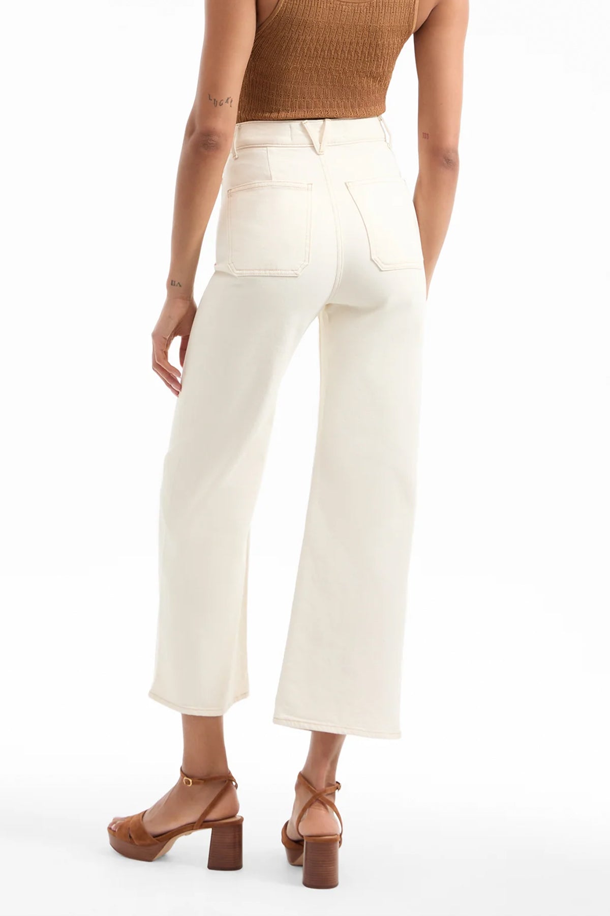 Grant Wide-Leg Jean in Ecru