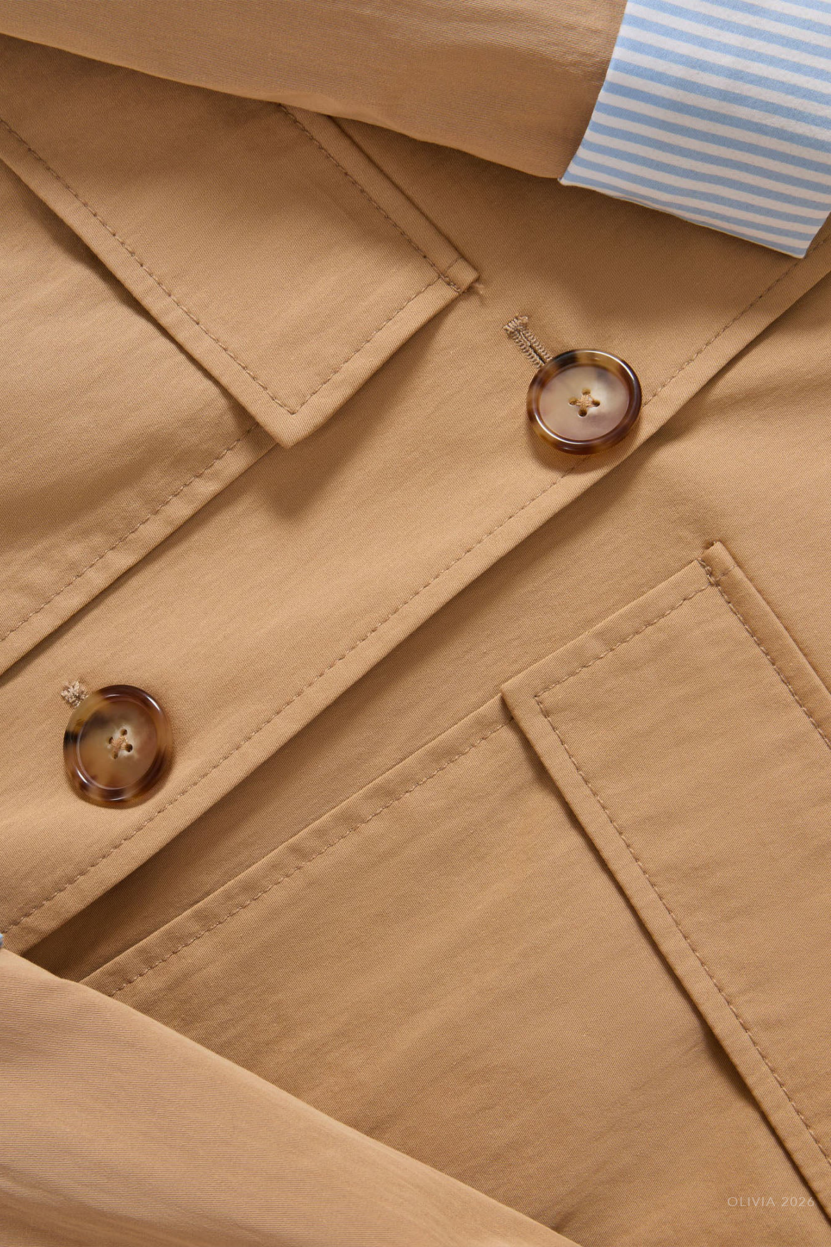 Gala Cropped Utility Jacket in Khaki