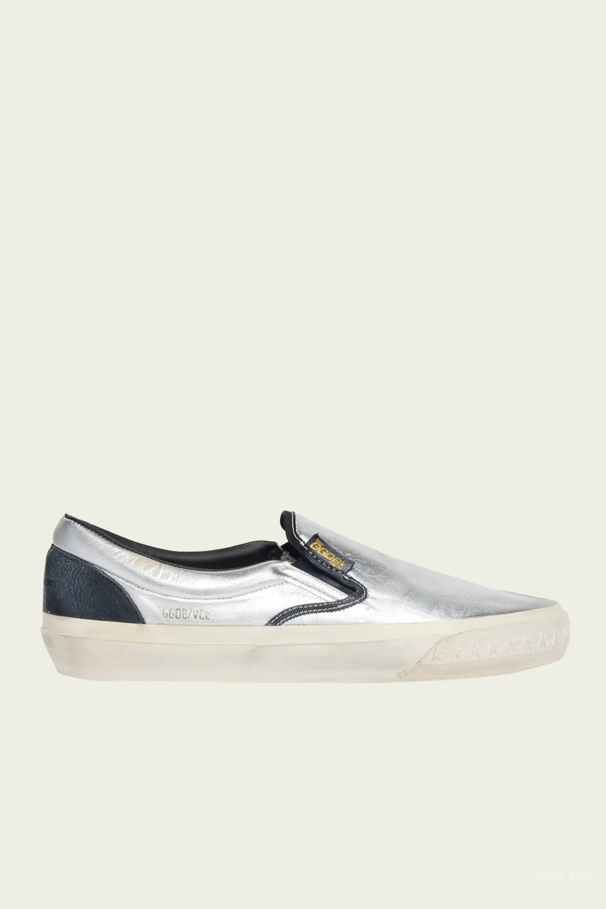 VCE Laminated Leather Sneaker in Silver Black - shop - olivia.com