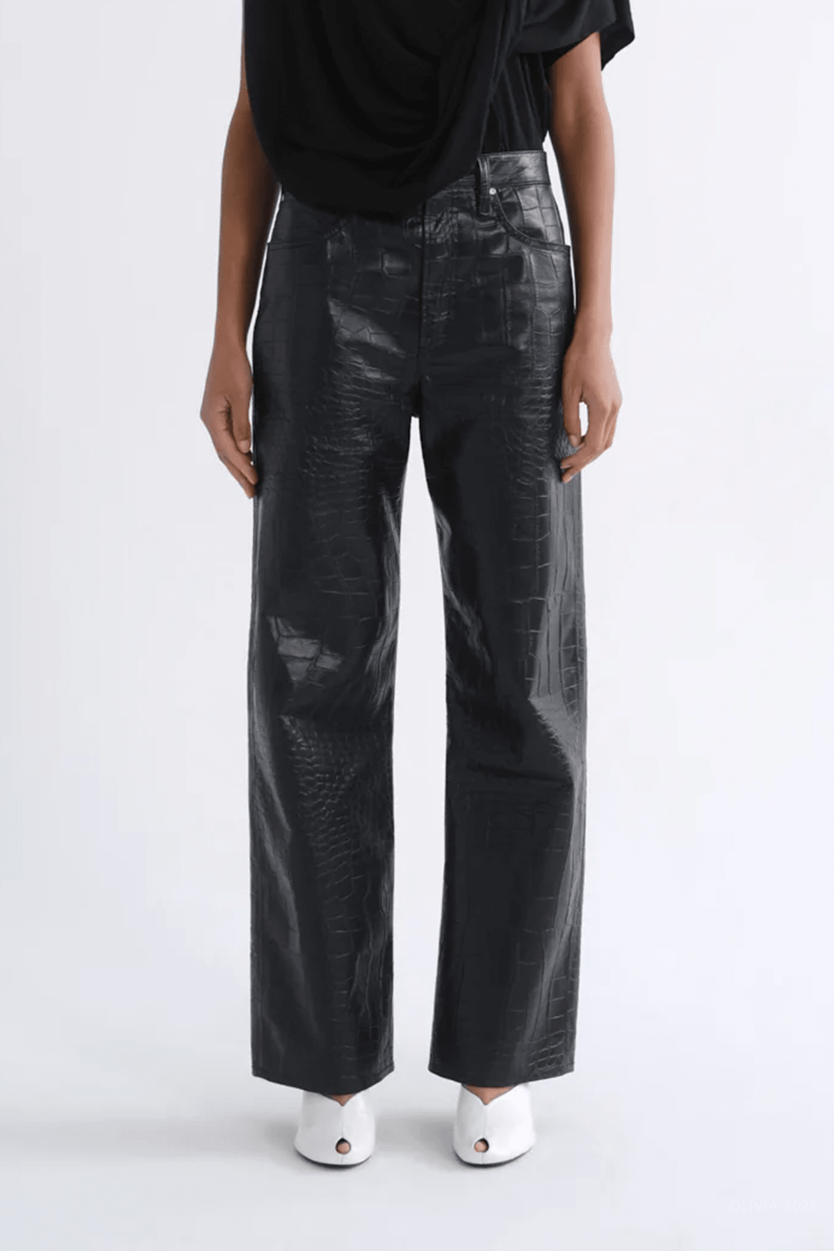 Verica Jean (Recycled Leather) in Croc - shop-olivia.com