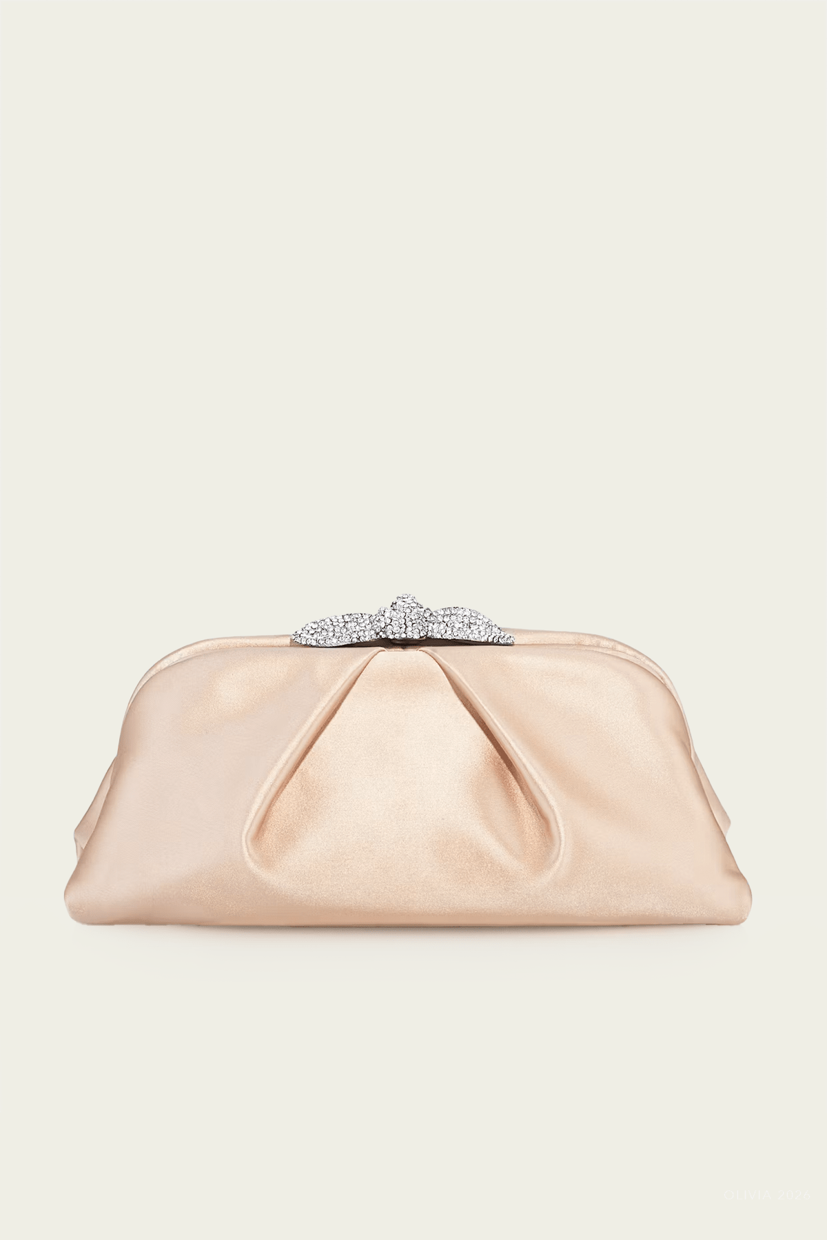 Very Bow Tie Crystal Clutch in Pink - shop - olivia.com